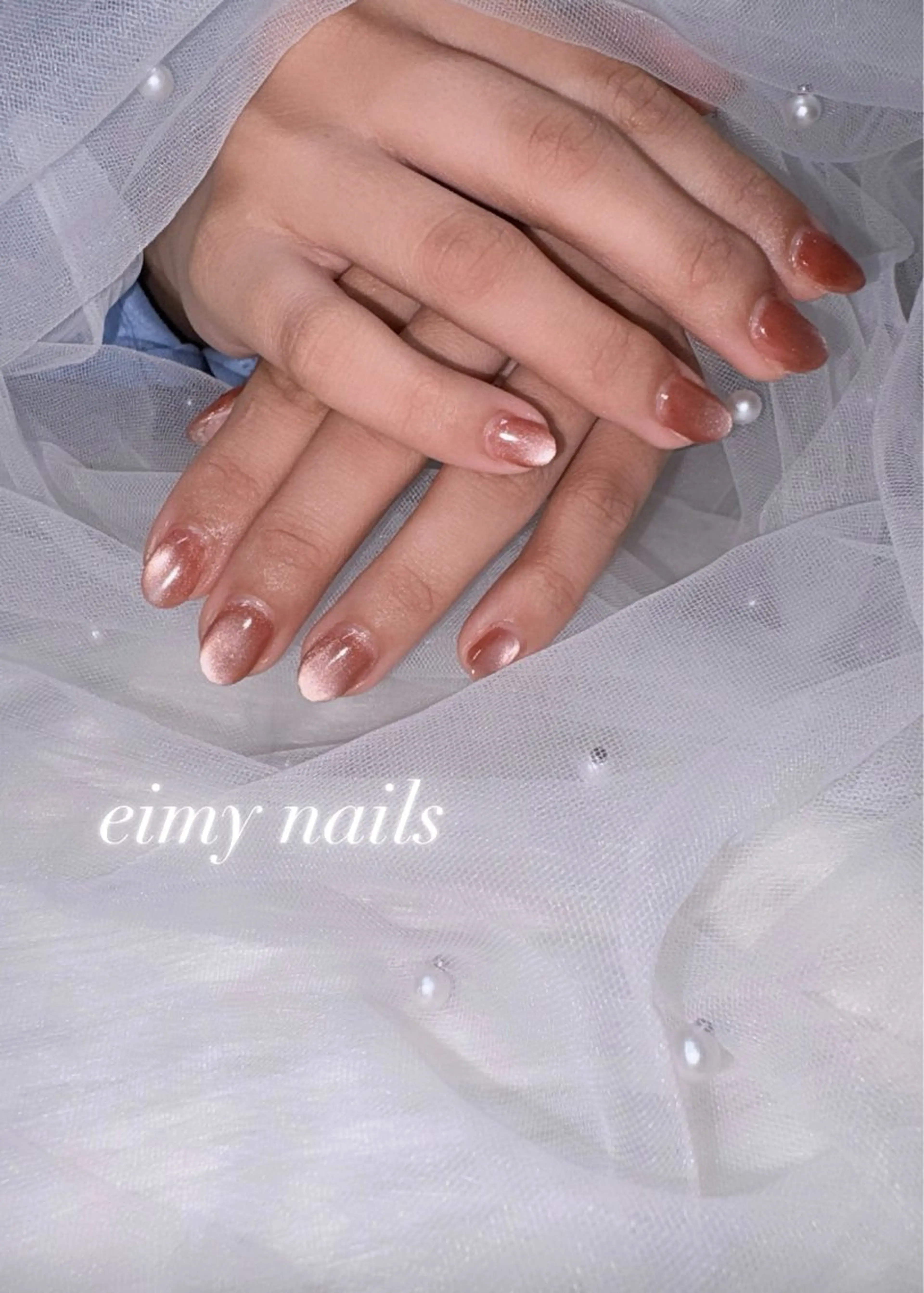 ネイル マグネットネイル マグネットワンカラー オフィスネイル ワンカラーネイル 春ネイル ハンドネイル 🤍eimy nails🤍所属・eimy nails♡のネイルデザイン