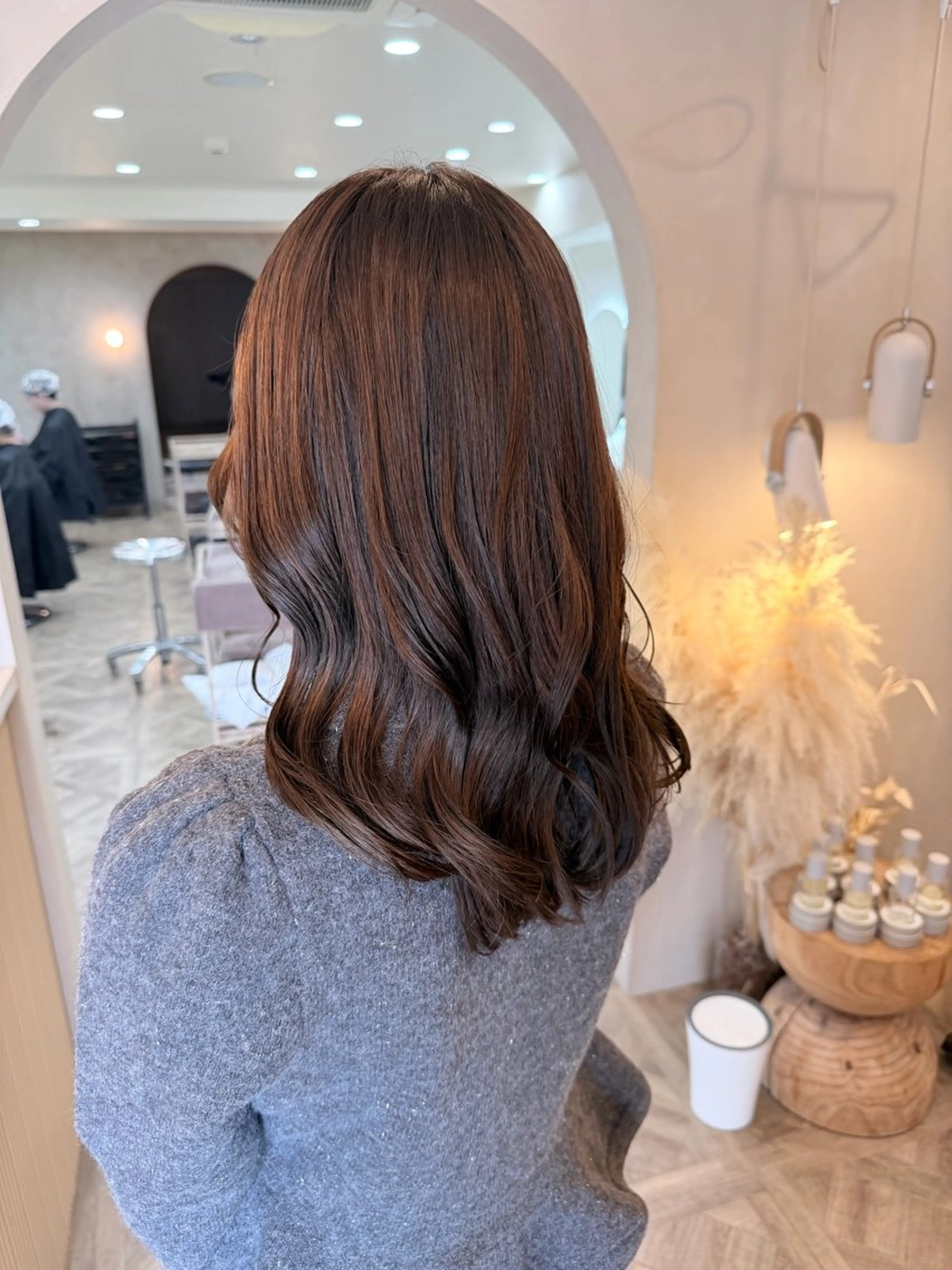 ミディアム カラー カット ヘアカラー トリートメント 草野ゆずき⌇縮毛矯正 ⌇Wカラー⌇レイヤーのヘアスタイル