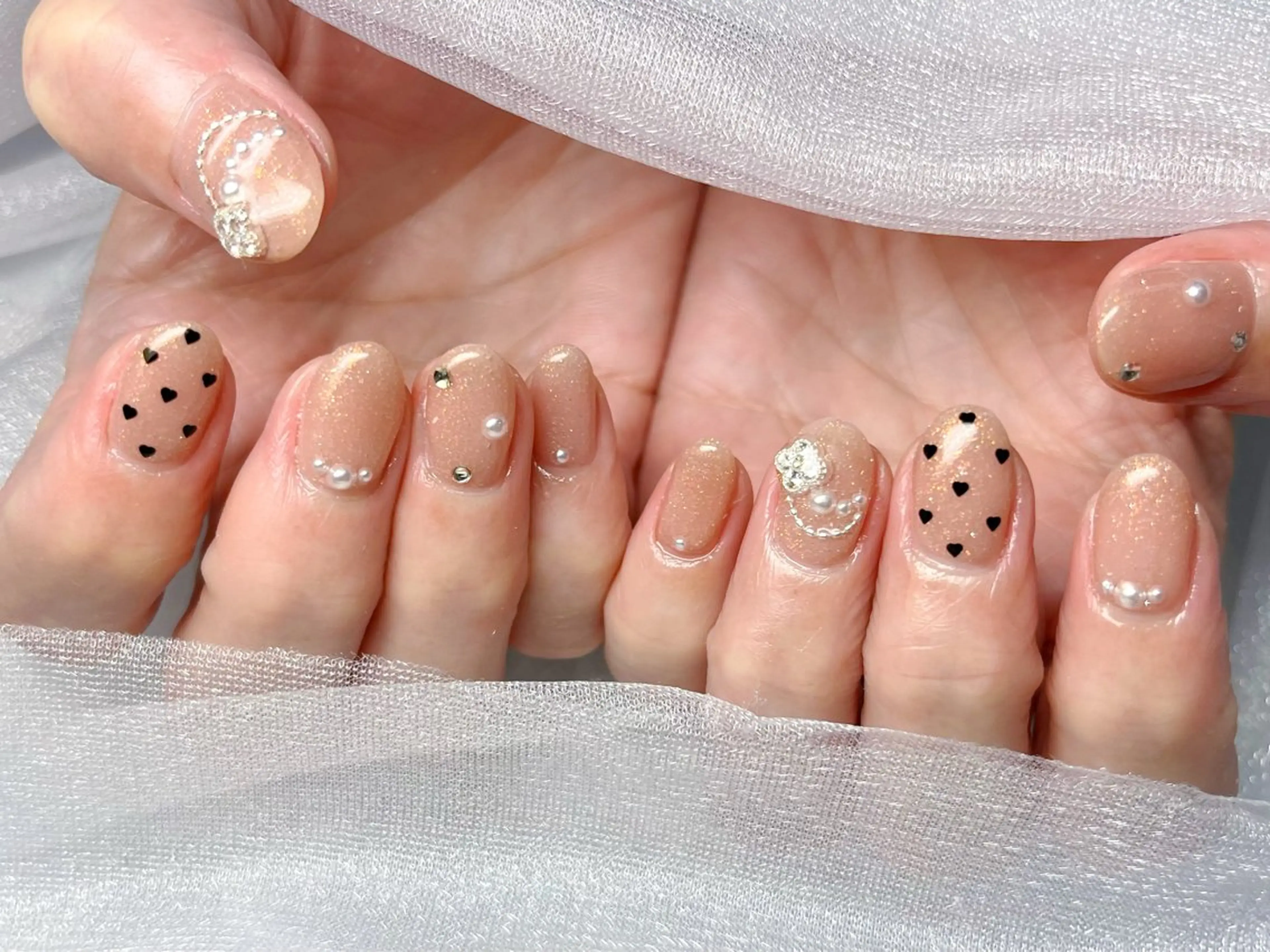 ネイル ワンホンネイル ハンドネイル Queennail 北堀江Yumiのネイルデザイン