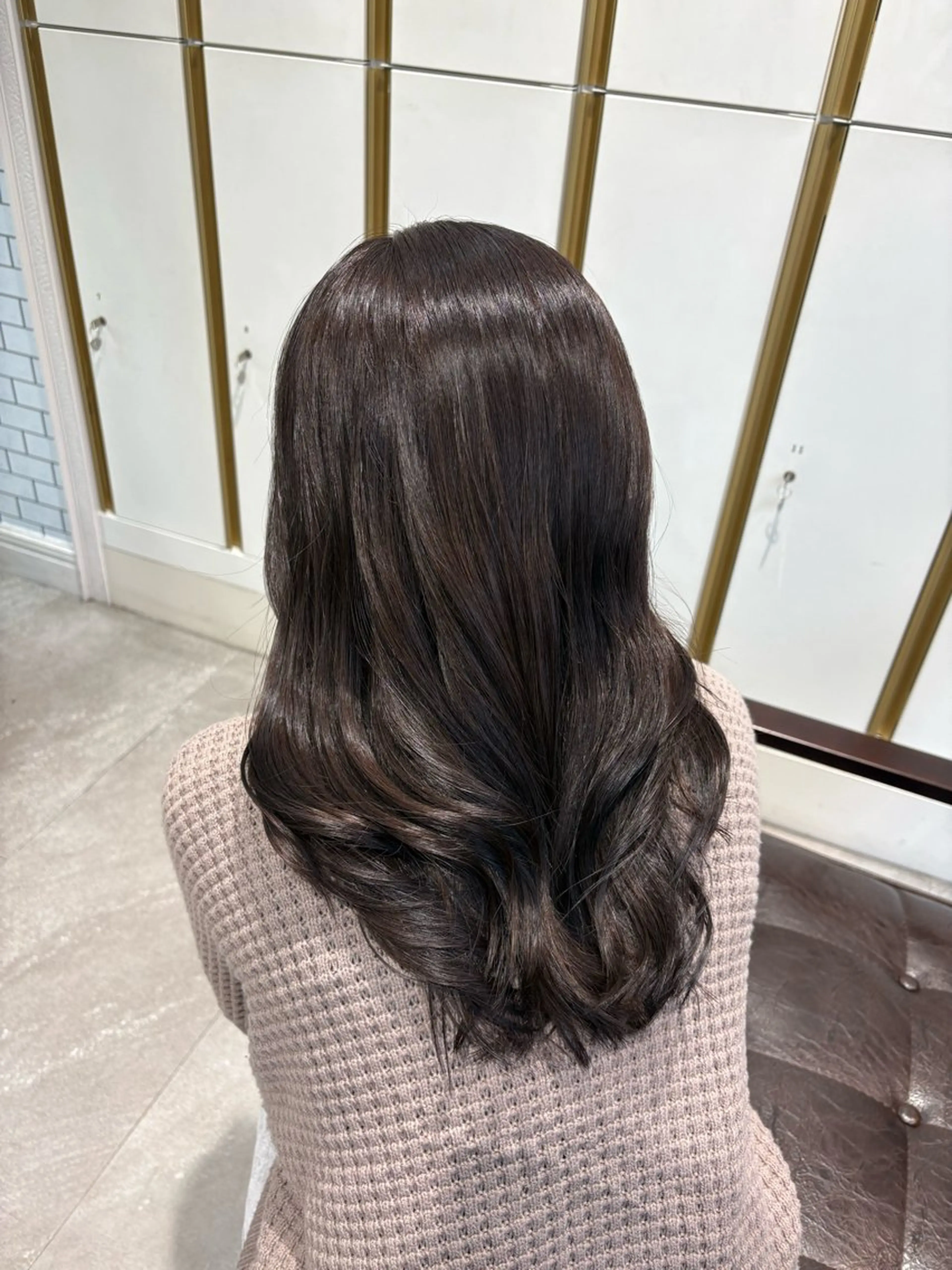 セミロング カット ヘアカラー トリートメント 艶髪/透明感カラー 🫧韓国ヘアのヘアスタイル