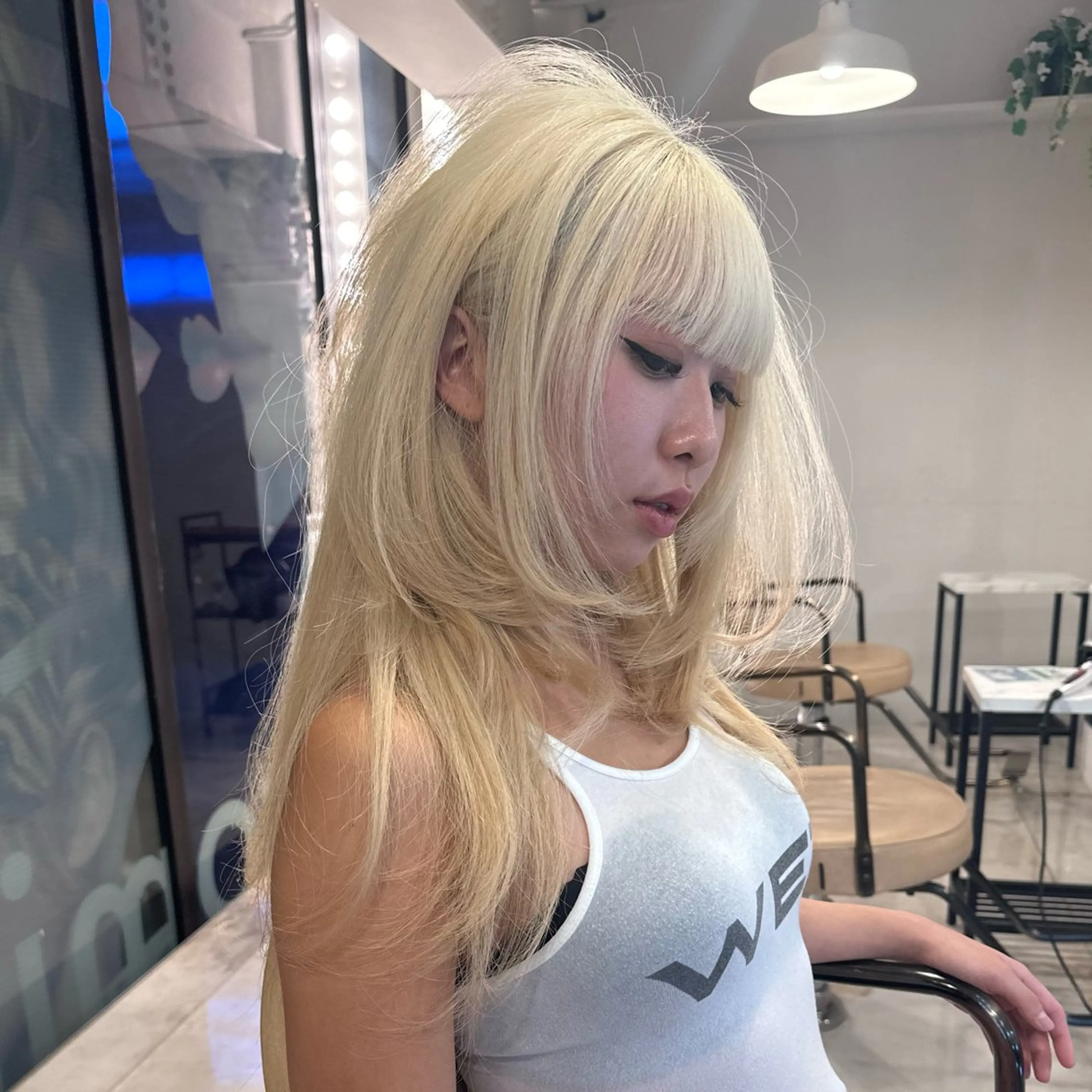 ミディアム SHIN レイヤー‪‪カットのヘアスタイル