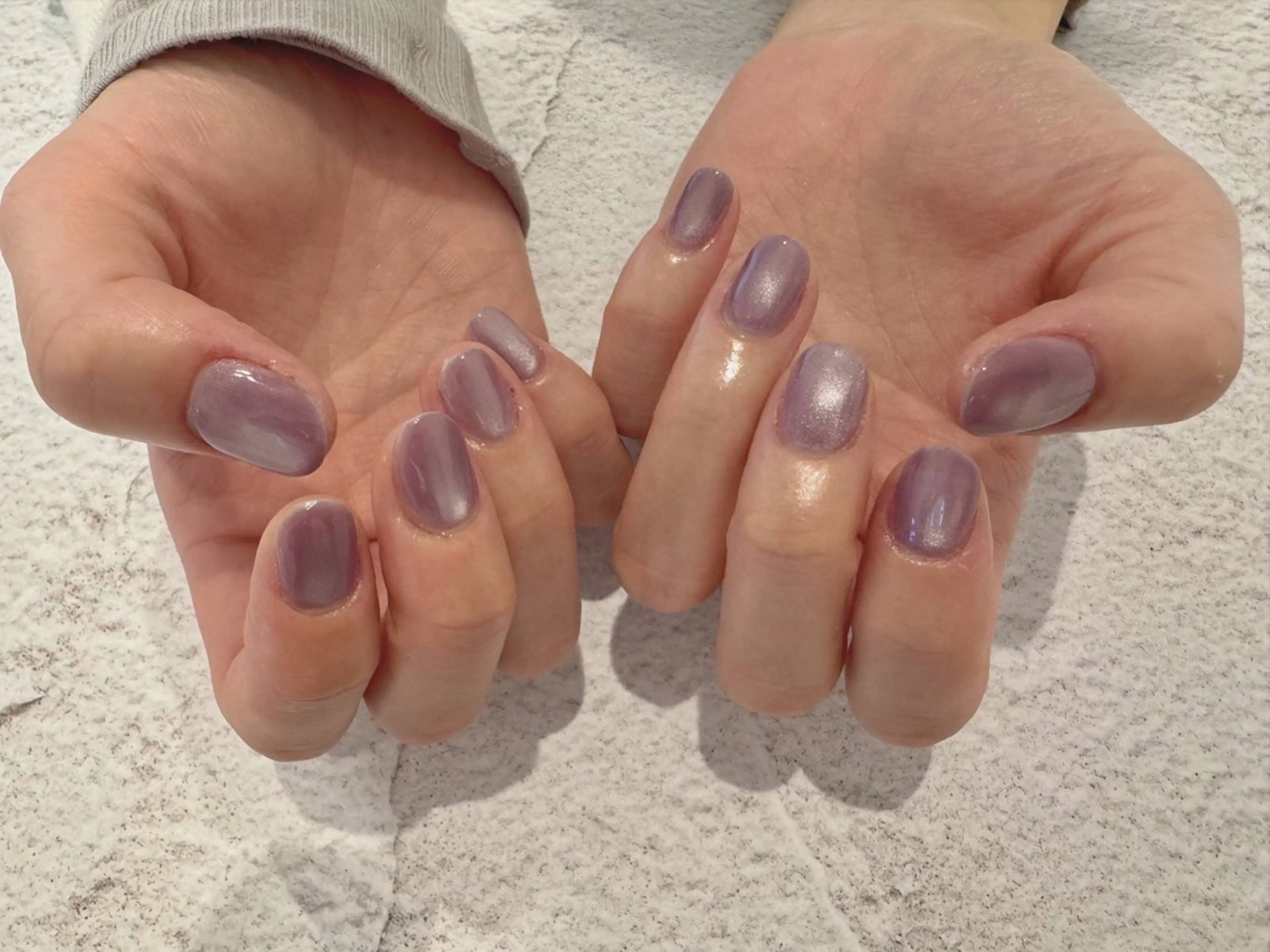 ネイル パープル ハンドネイル byeol nailのネイルデザイン