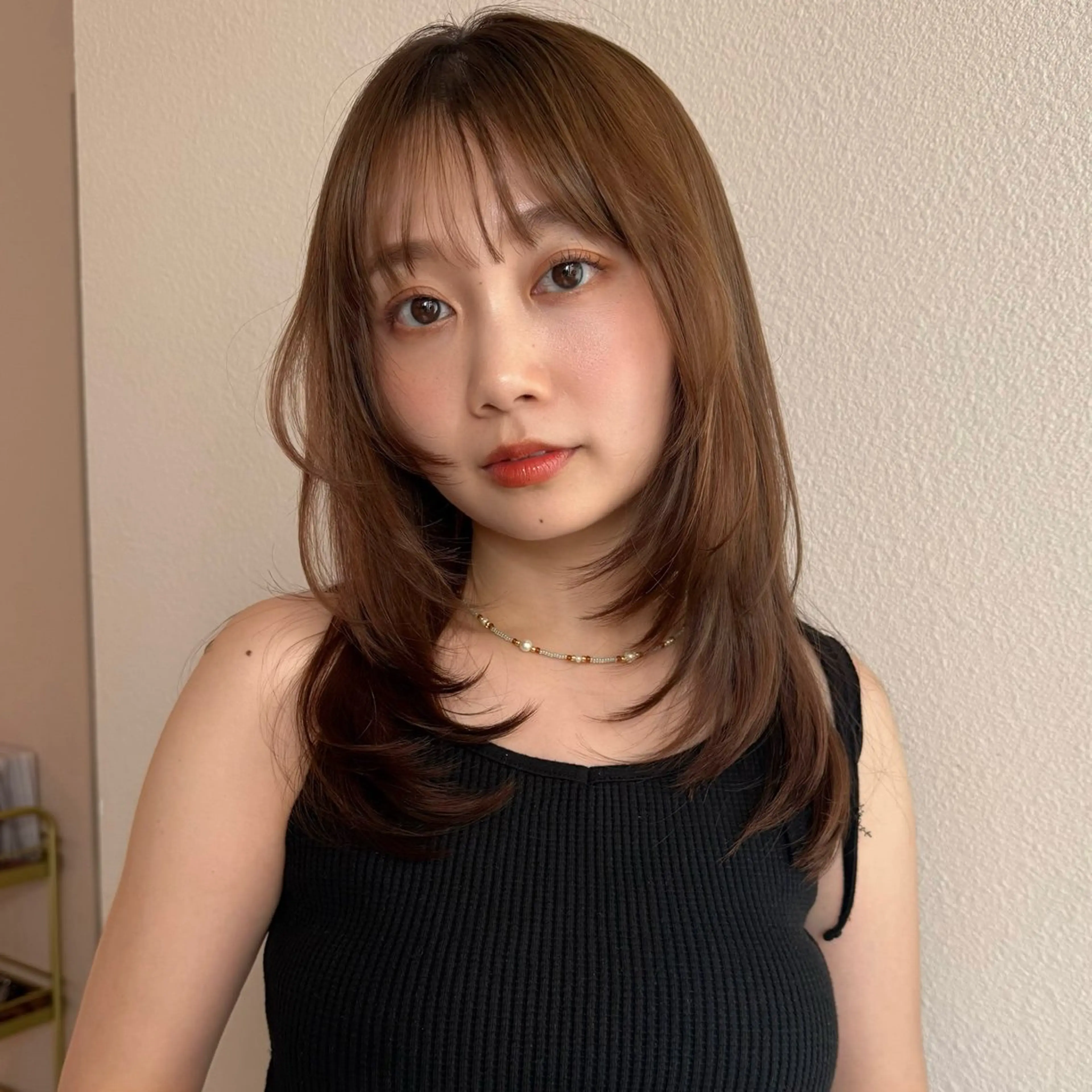 セミロング 似合わせレイヤー🌟 巻ける縮毛矯正みつきのヘアスタイル