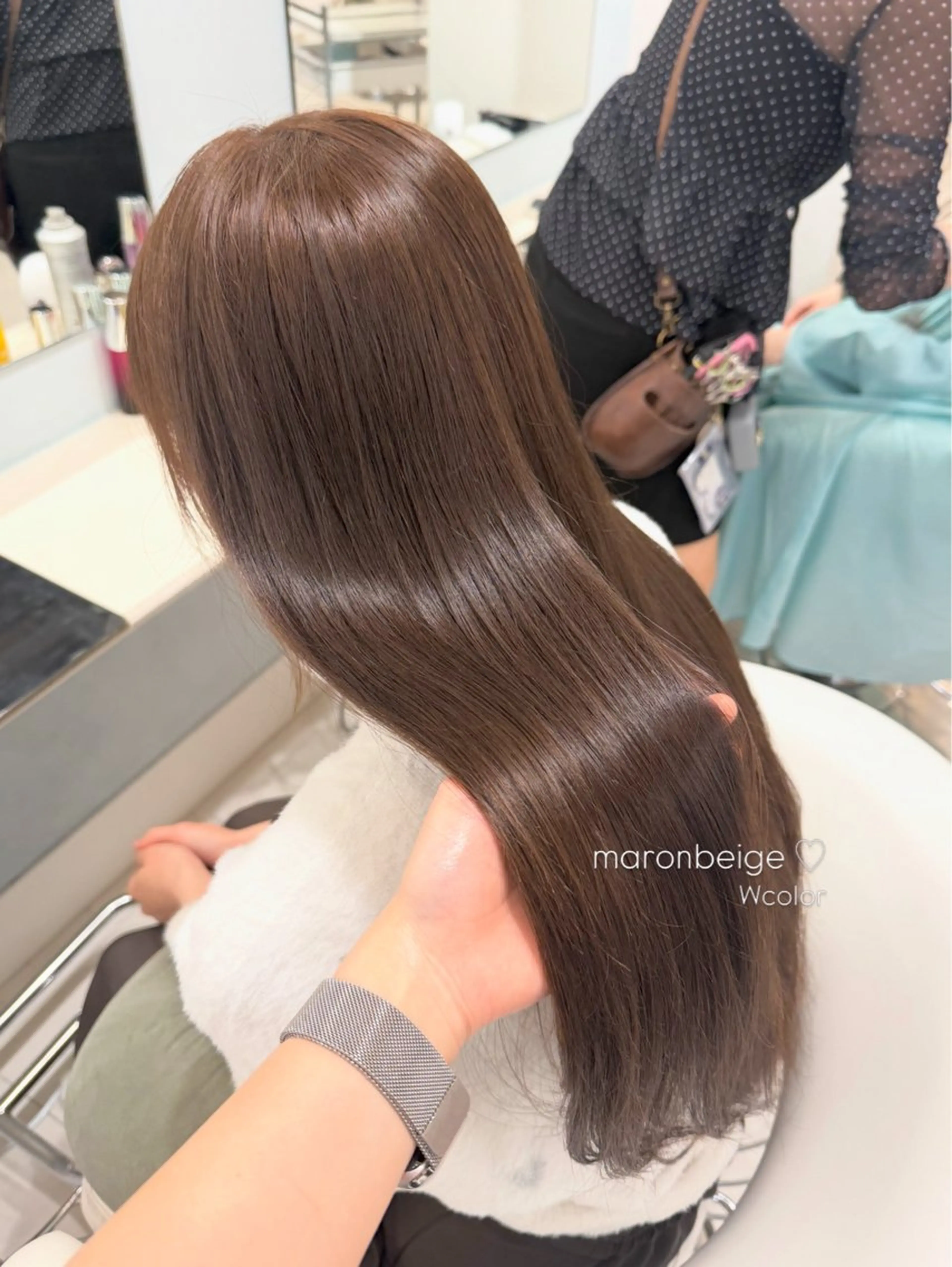 ロング カラー ヘアカラー ParveMix 🩶🫧入江 香名のヘアスタイル