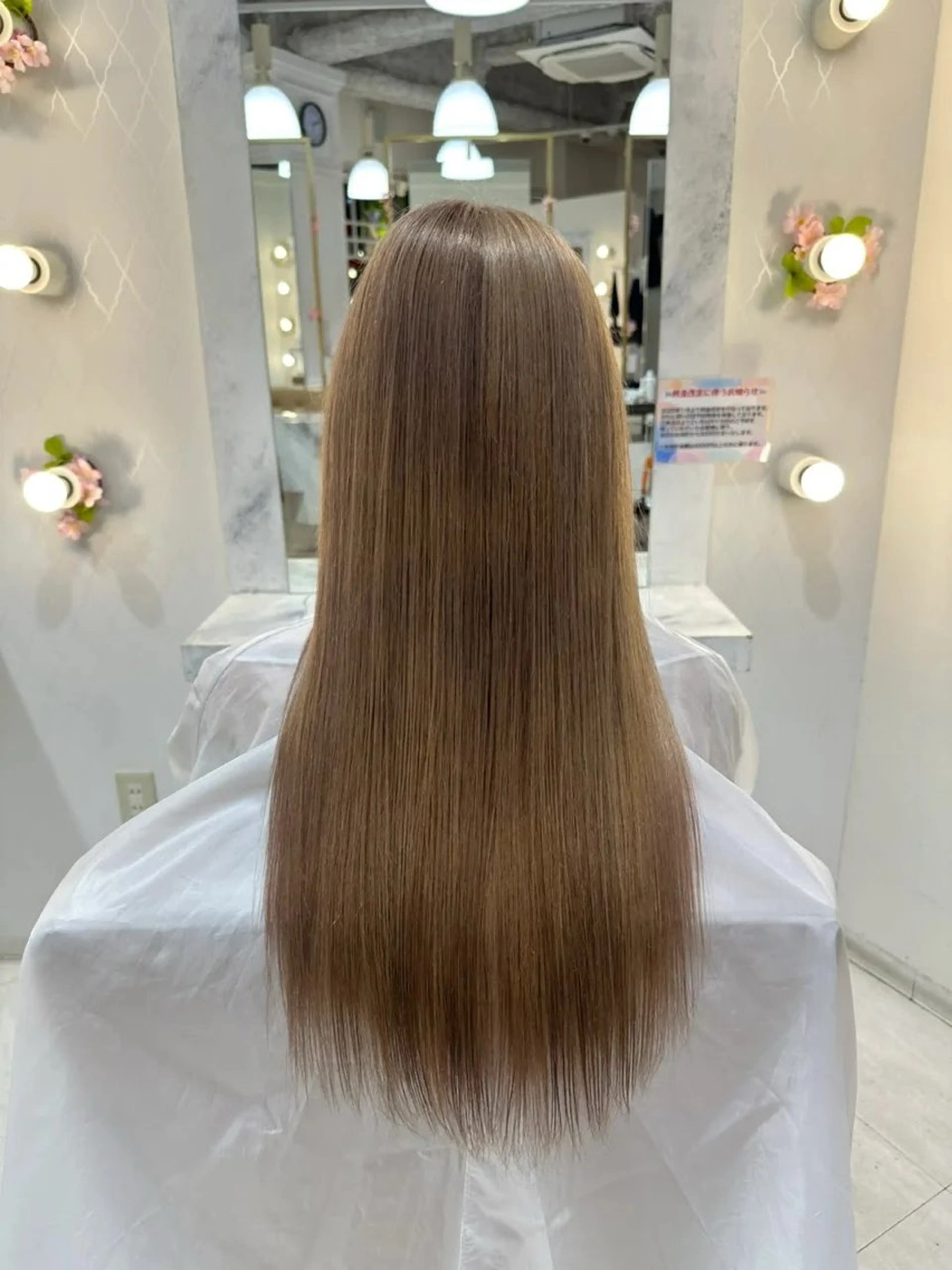 ロング カラー ベージュカラー ブリーチ ダブルカラー ハイトーンカラー 畑中 夢のヘアスタイル