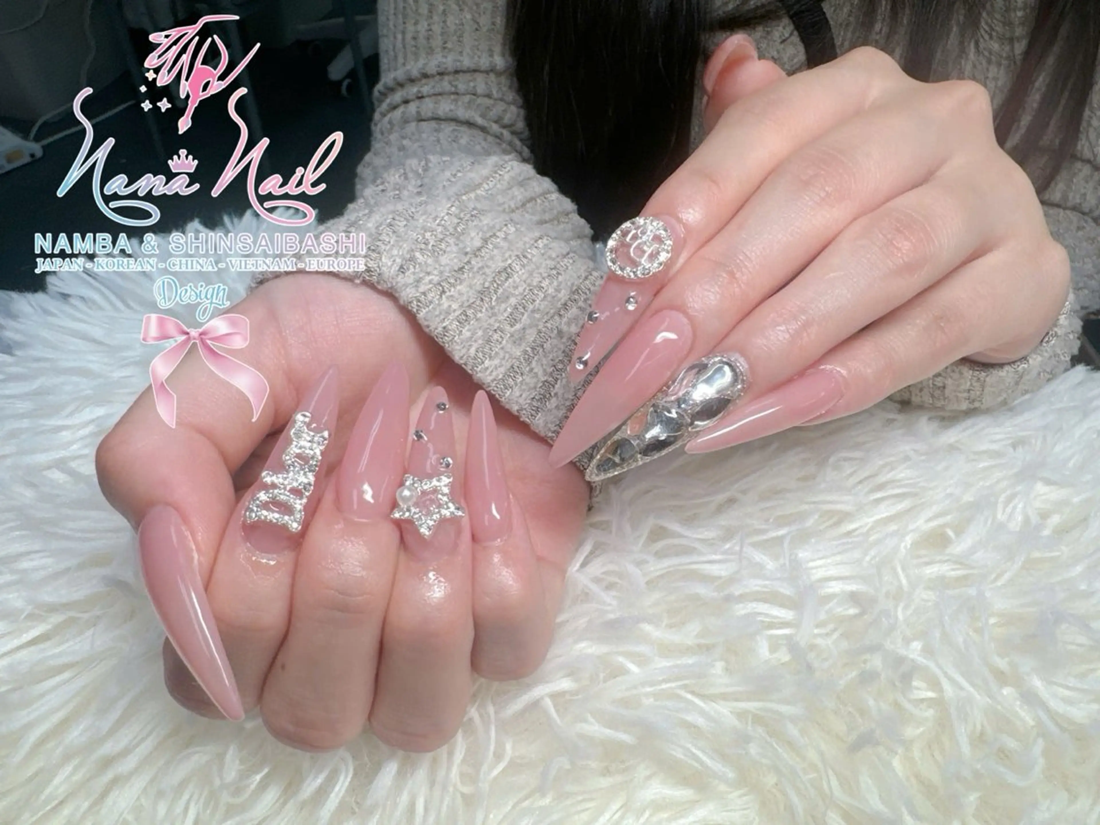 ロング ハンドネイル Linanail Nambaのネイルデザイン