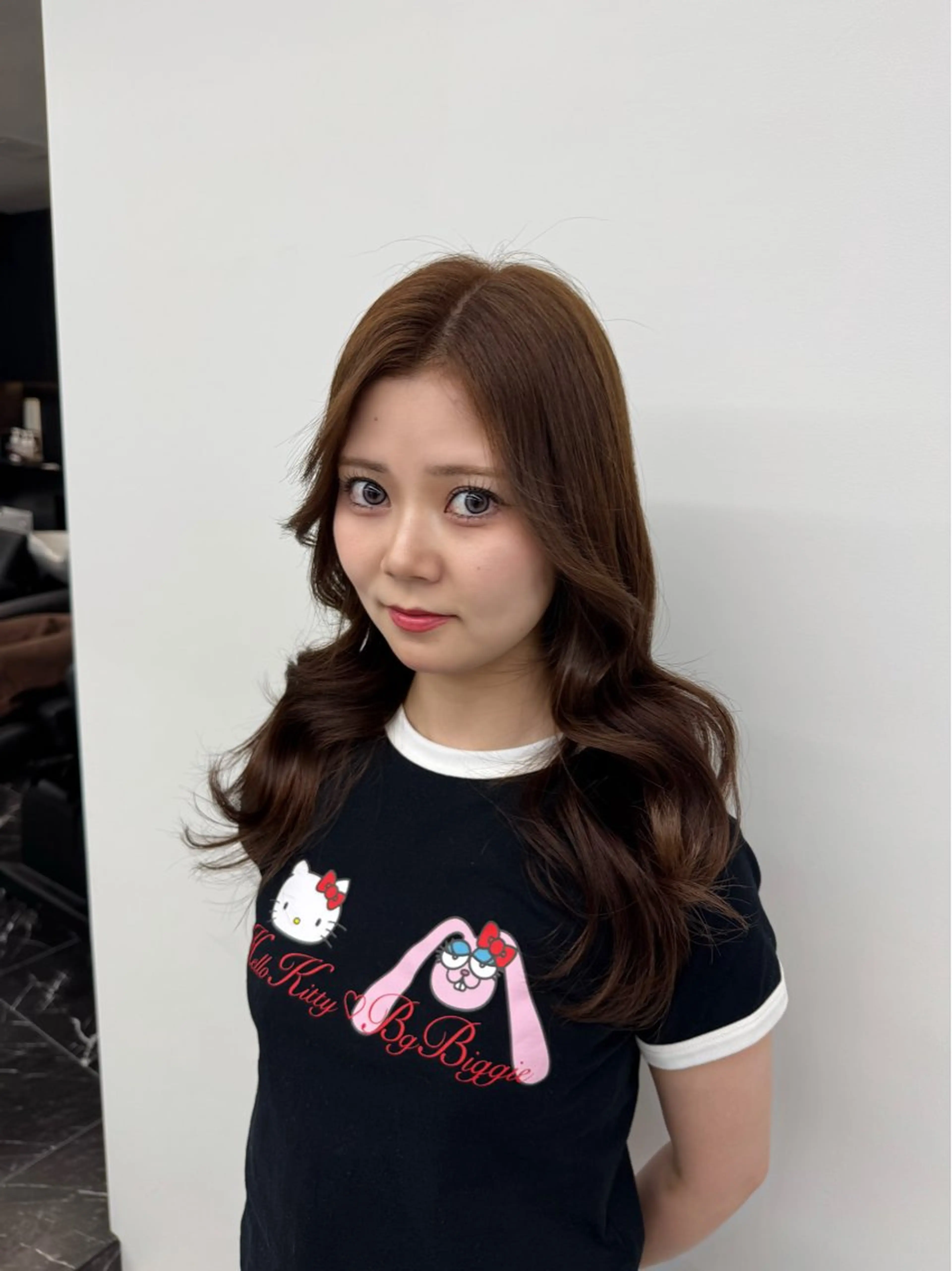 ロング カラー ブリーチ ブラウンカラー ブリーチなしカラー トリートメント カット ヘアカラー トリートメント ハイトーン/エクステ /韓国ヘアKENTAのヘアスタイル