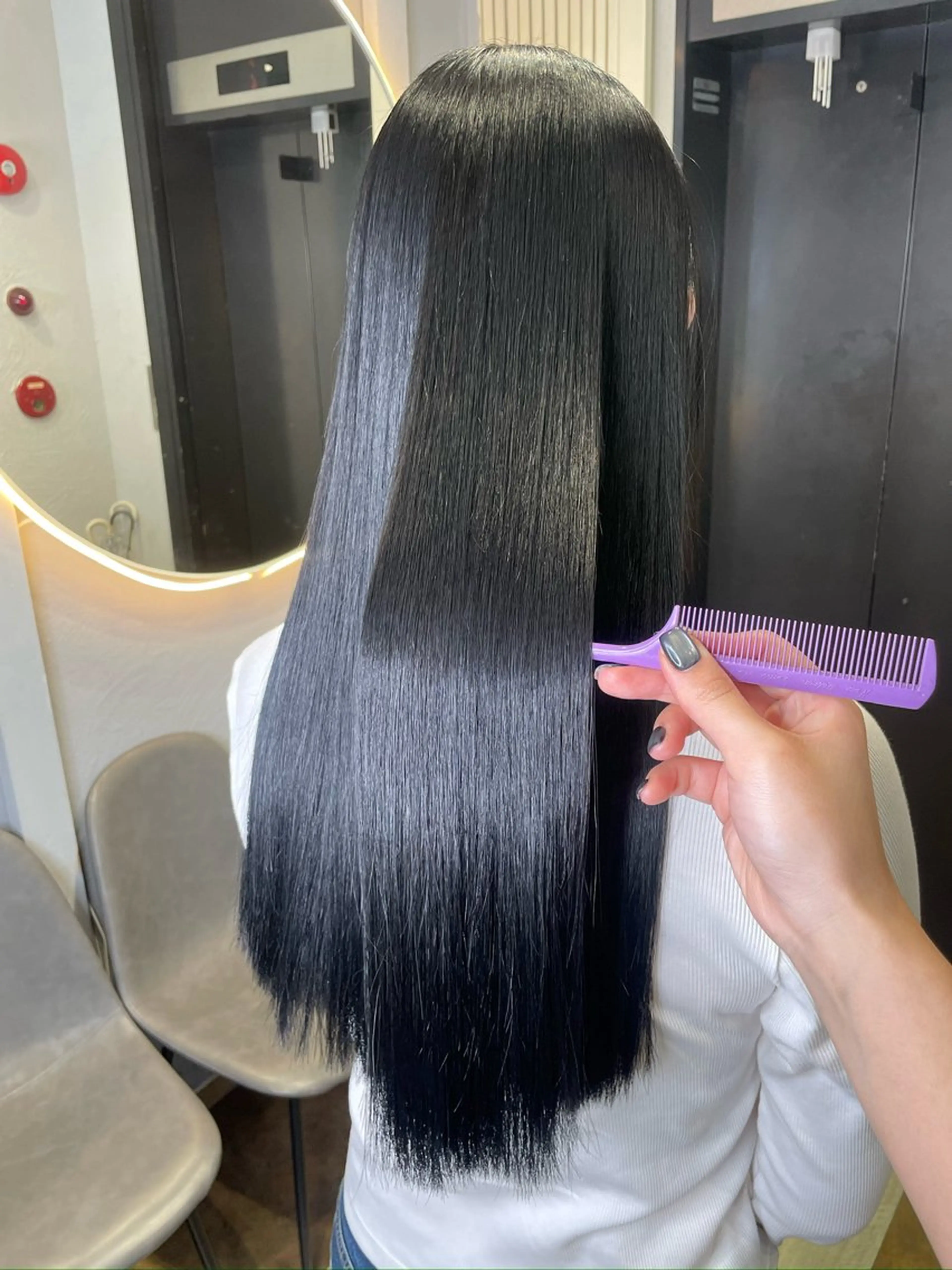 ロング 縮毛矯正 gisel エリナのヘアスタイル