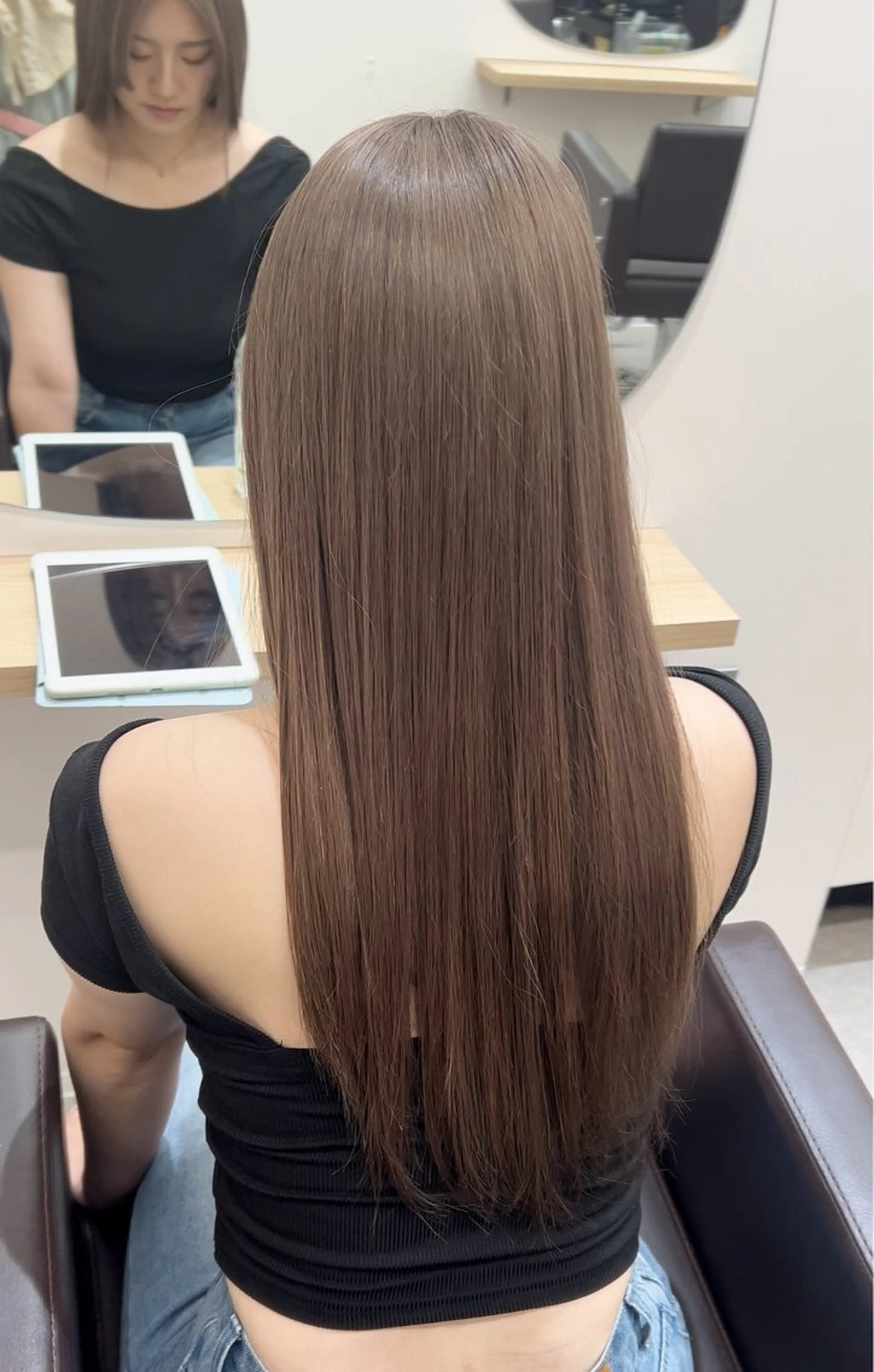 ロング カラー ベージュカラー 透明感カラー ヘアカラー トリートメント 透明感/ダブルカラー /🌸ERI🌸のヘアスタイル