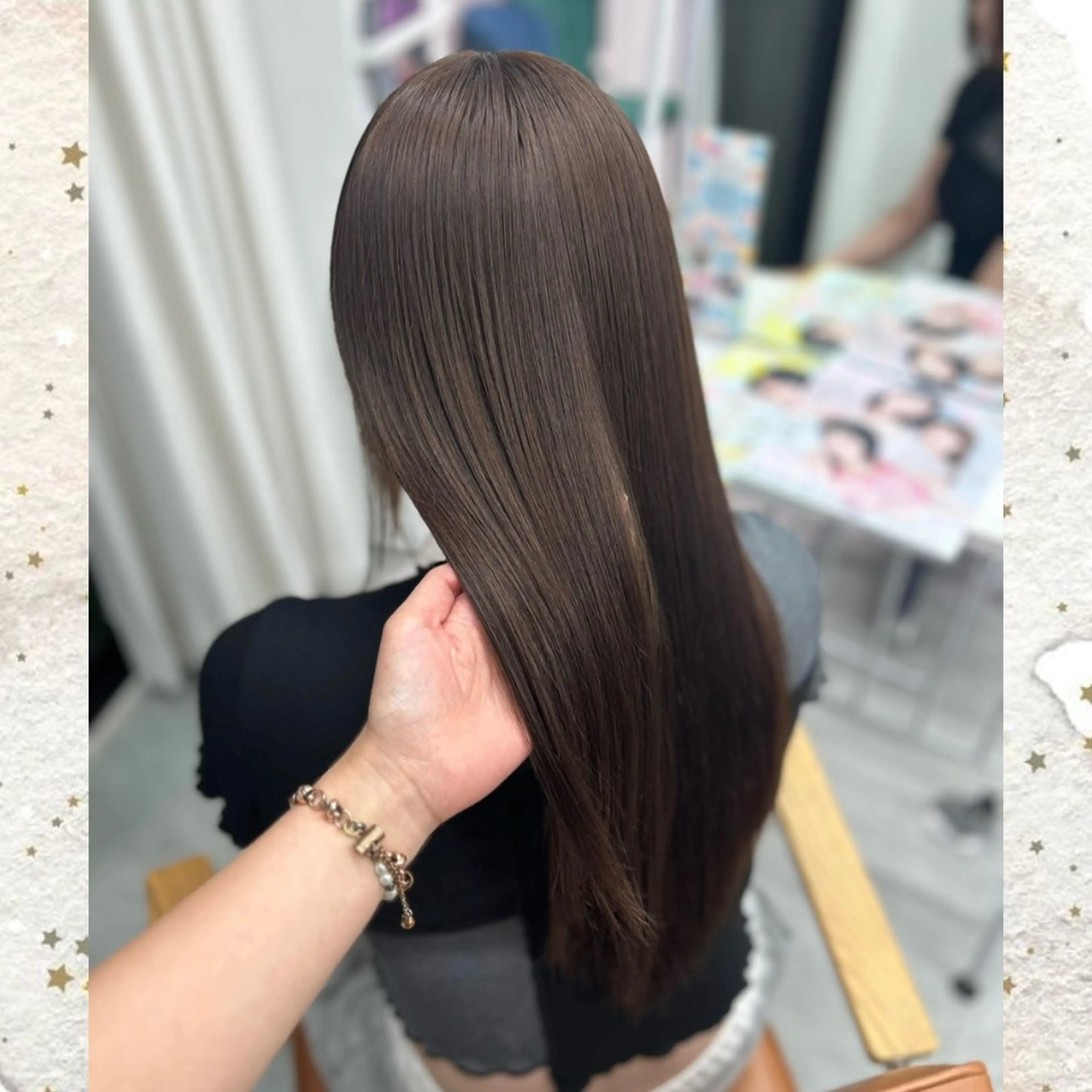 ロング ☘️中明度カラー/ 縮毛矯正ナミ☘️のヘアスタイル