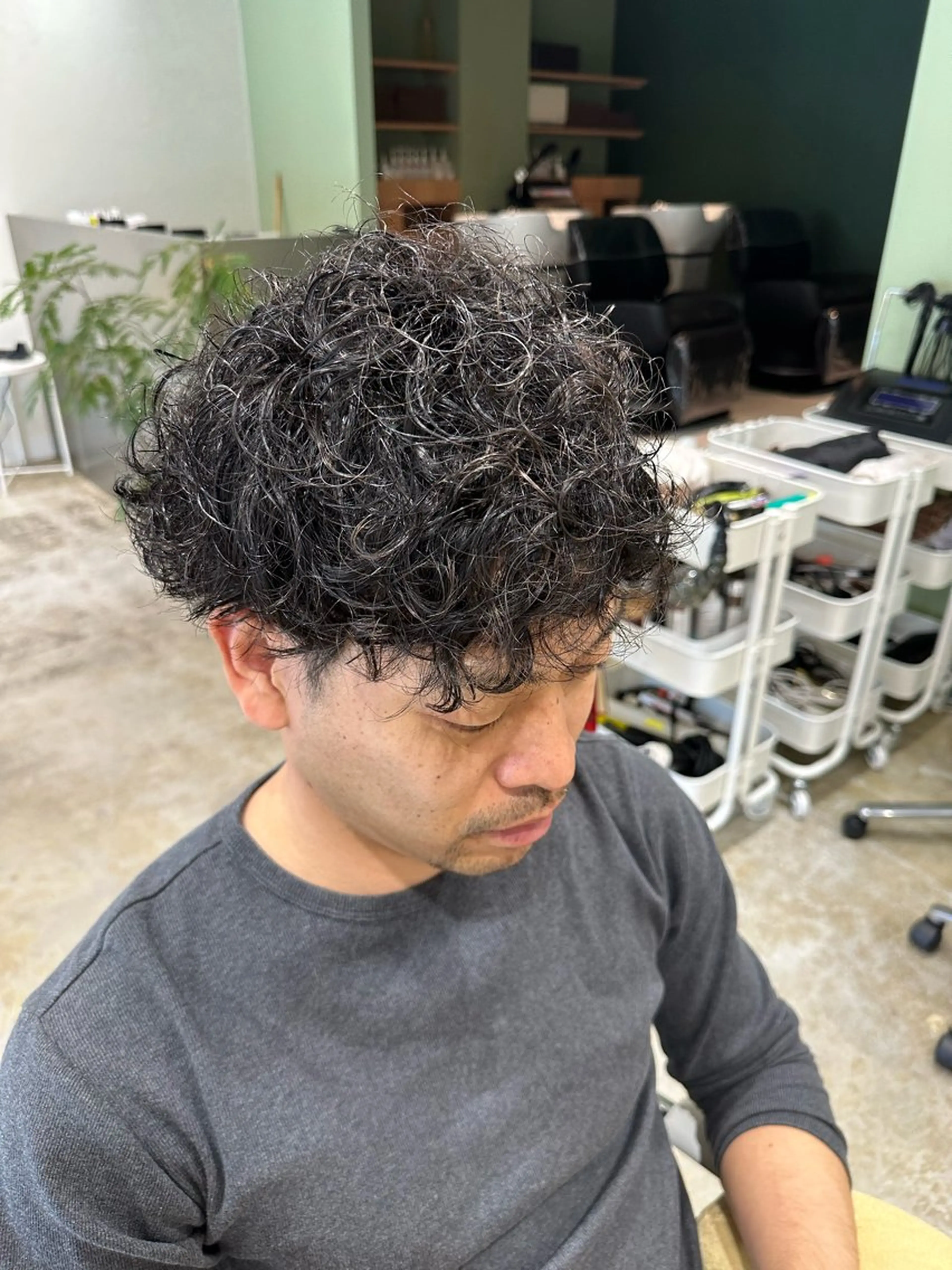 ショート Sabby氏川洸希 パーマのヘアスタイル