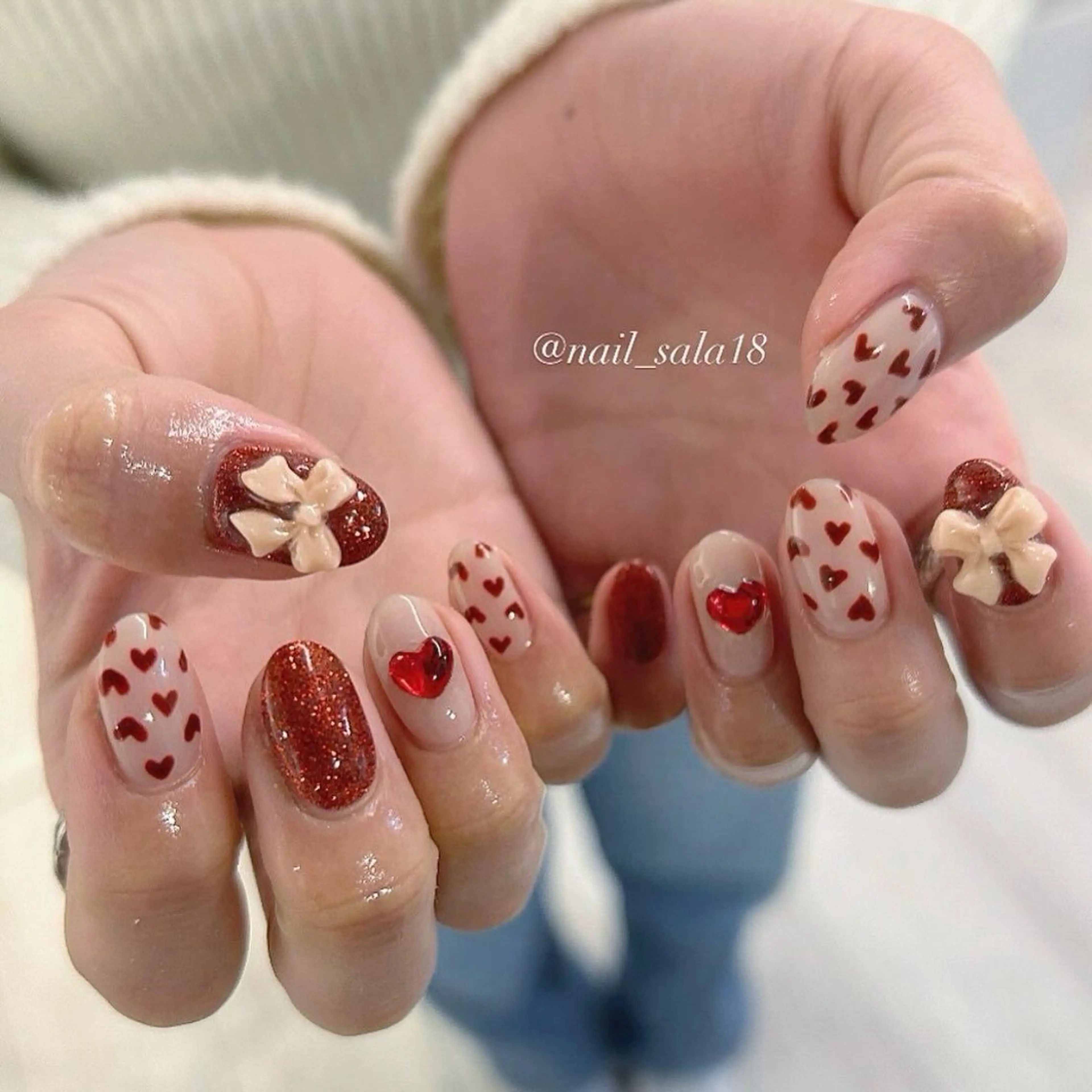 ネイル グラデーション ラメ(グリッター) マグネットネイル ミラーネイル ニュアンスネイル ハンドネイル Lumi de nailsのネイルデザイン