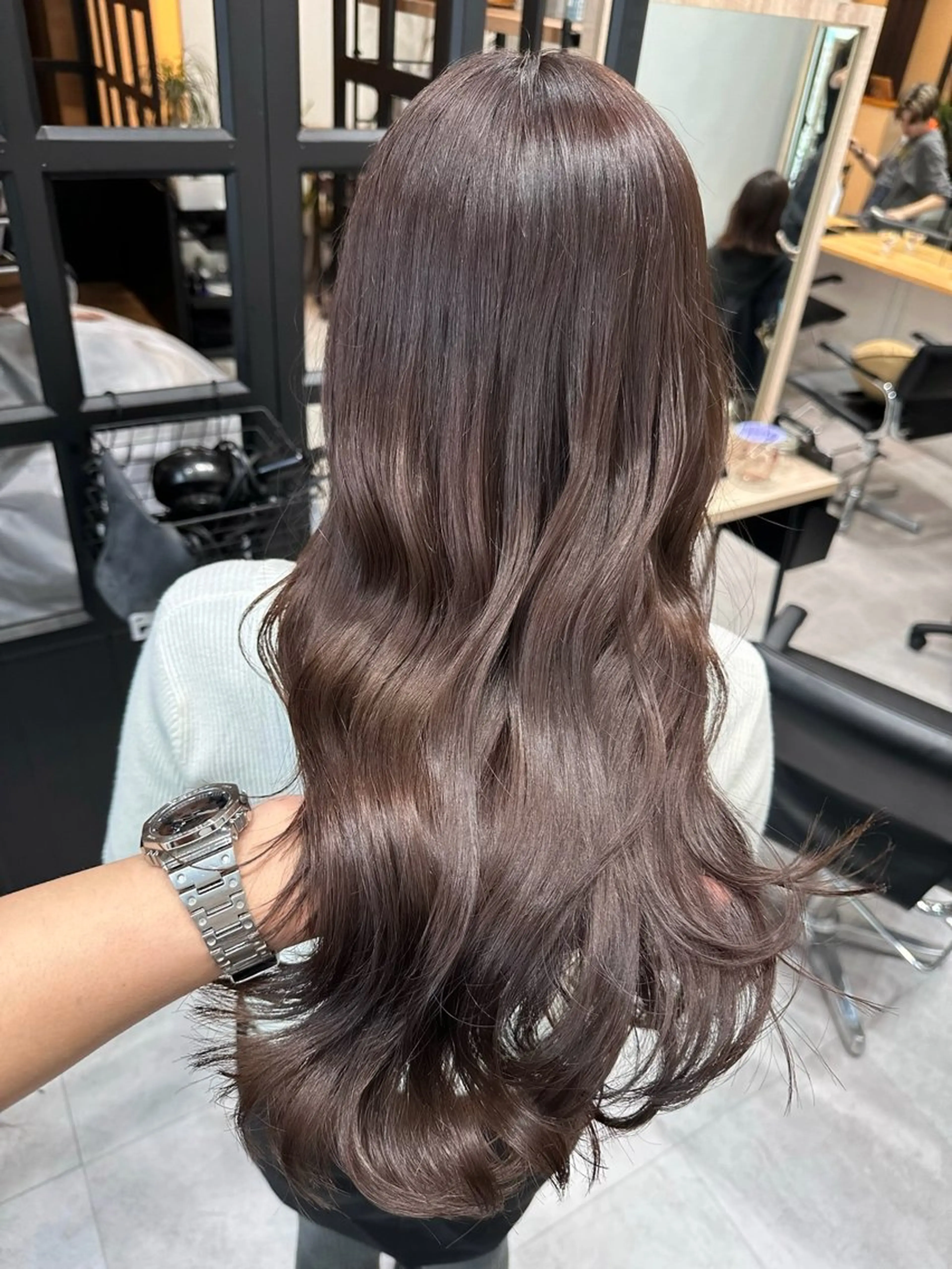 ロング カット ヘアカラー トリートメント ✨透明感カラー/縮毛 恵比寿HAYATO✨のヘアスタイル