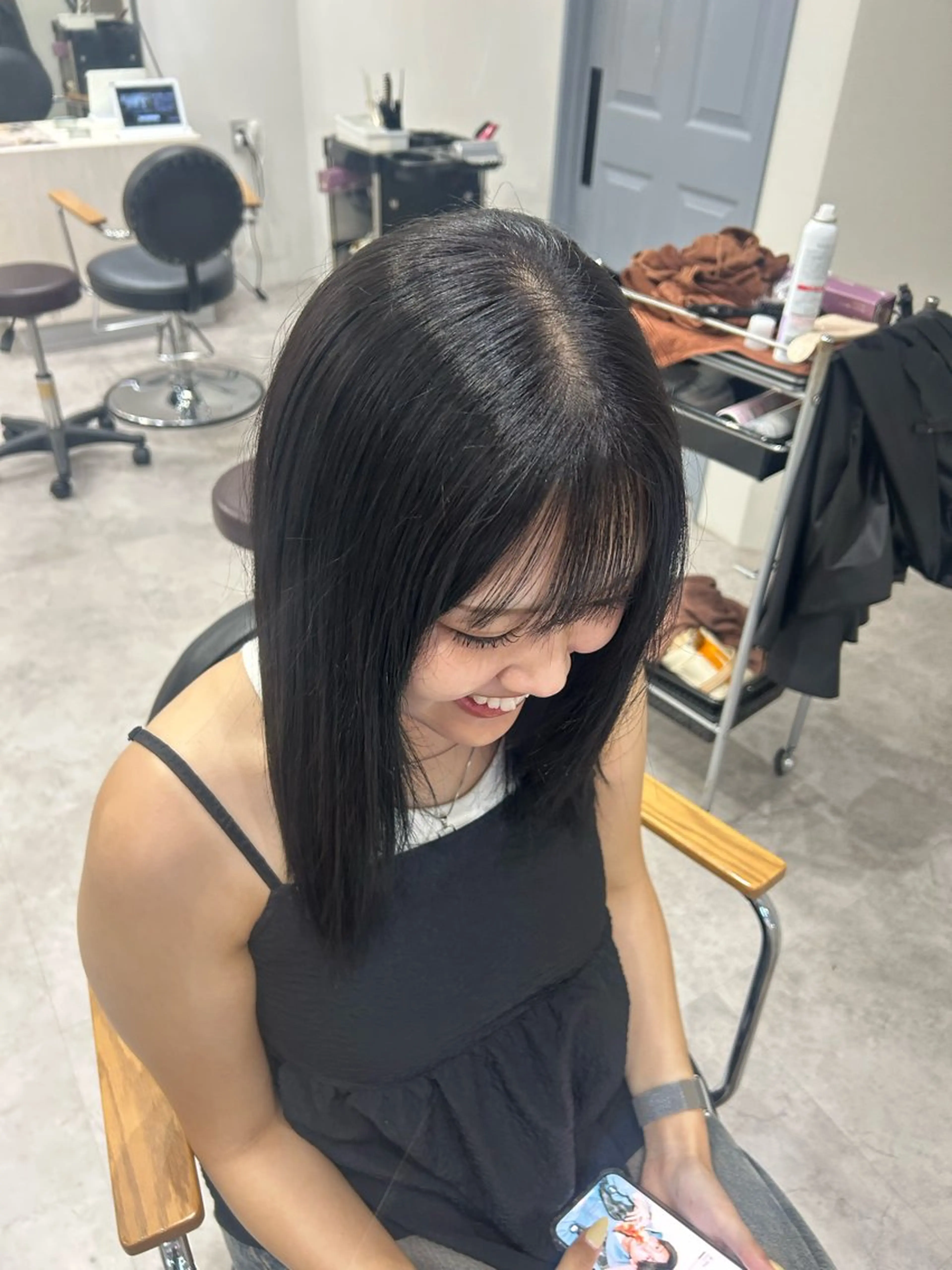 ミディアム カラー ヘアアレンジ ヘアカラー ボブ /ニュアンス/ satomi🧸💖のヘアスタイル