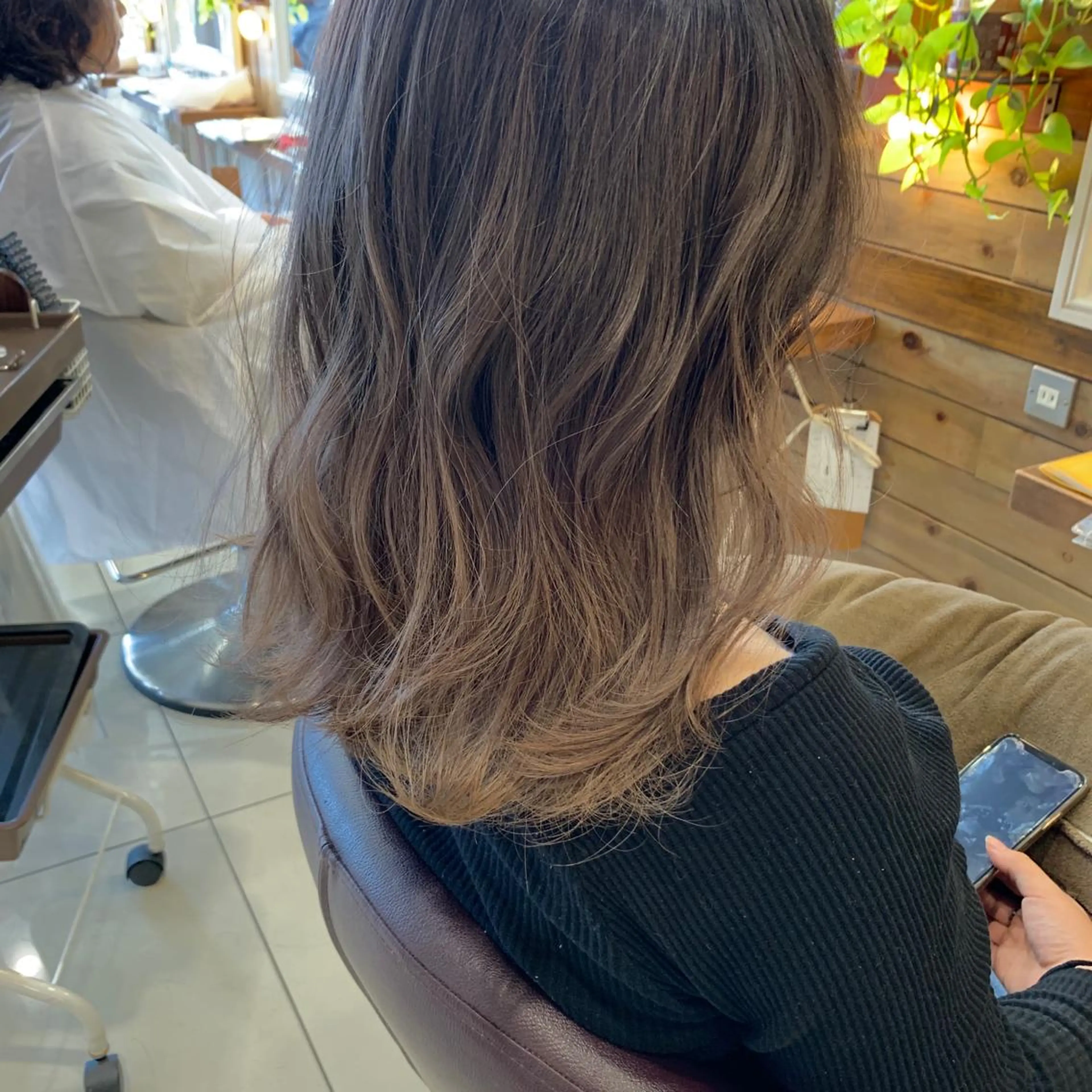 カラー ブリーチ グラデーションカラー ヘアカラー 黒田瀬奈/ボブ まろやかベージュのヘアスタイル