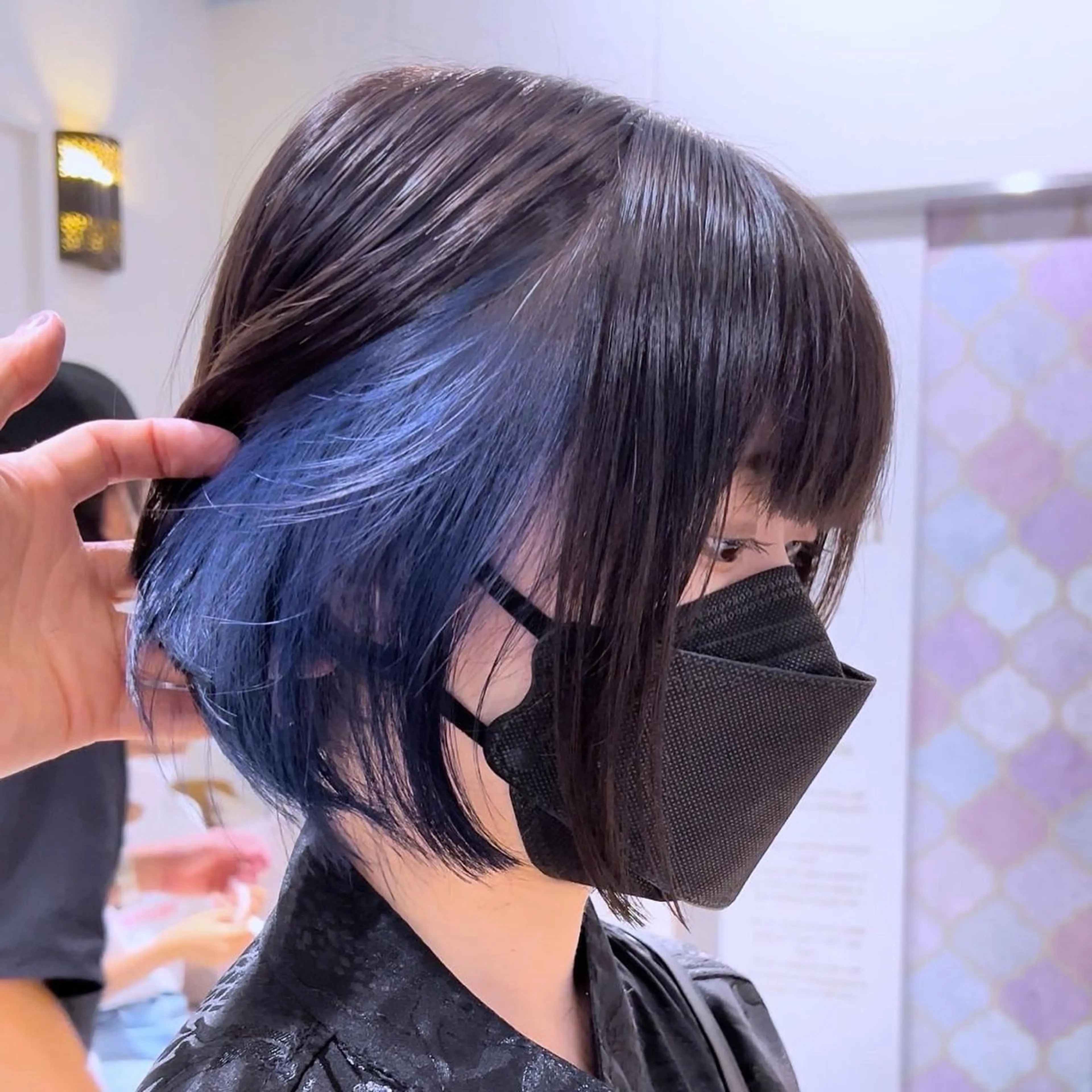 ショート カラー ブルーカラー ヘアカラー トリートメント ブリーチなし/暖色/ 透明感/ririkaのヘアスタイル