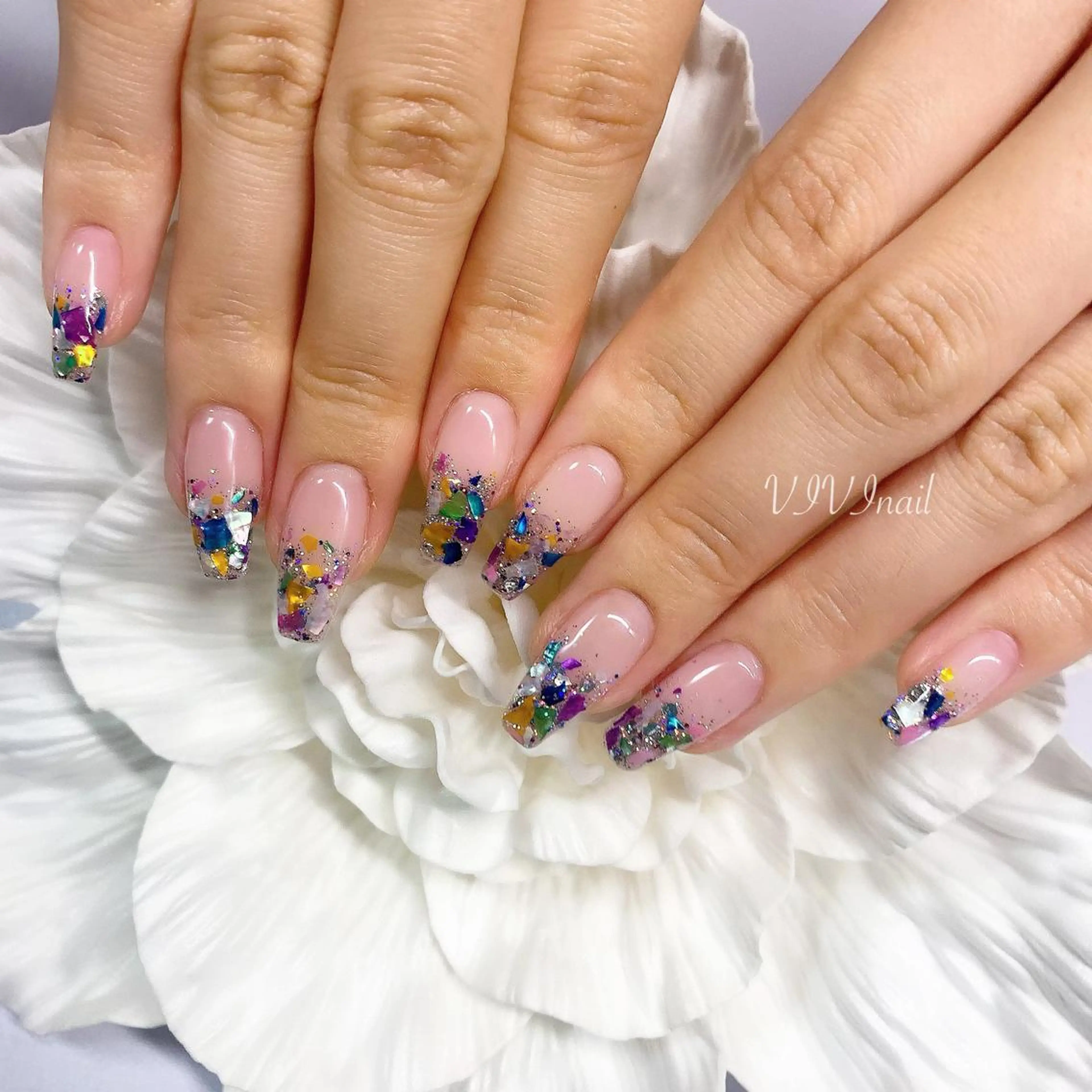 ネイル キラキラネイル ハンドネイル vivi nailのネイルデザイン