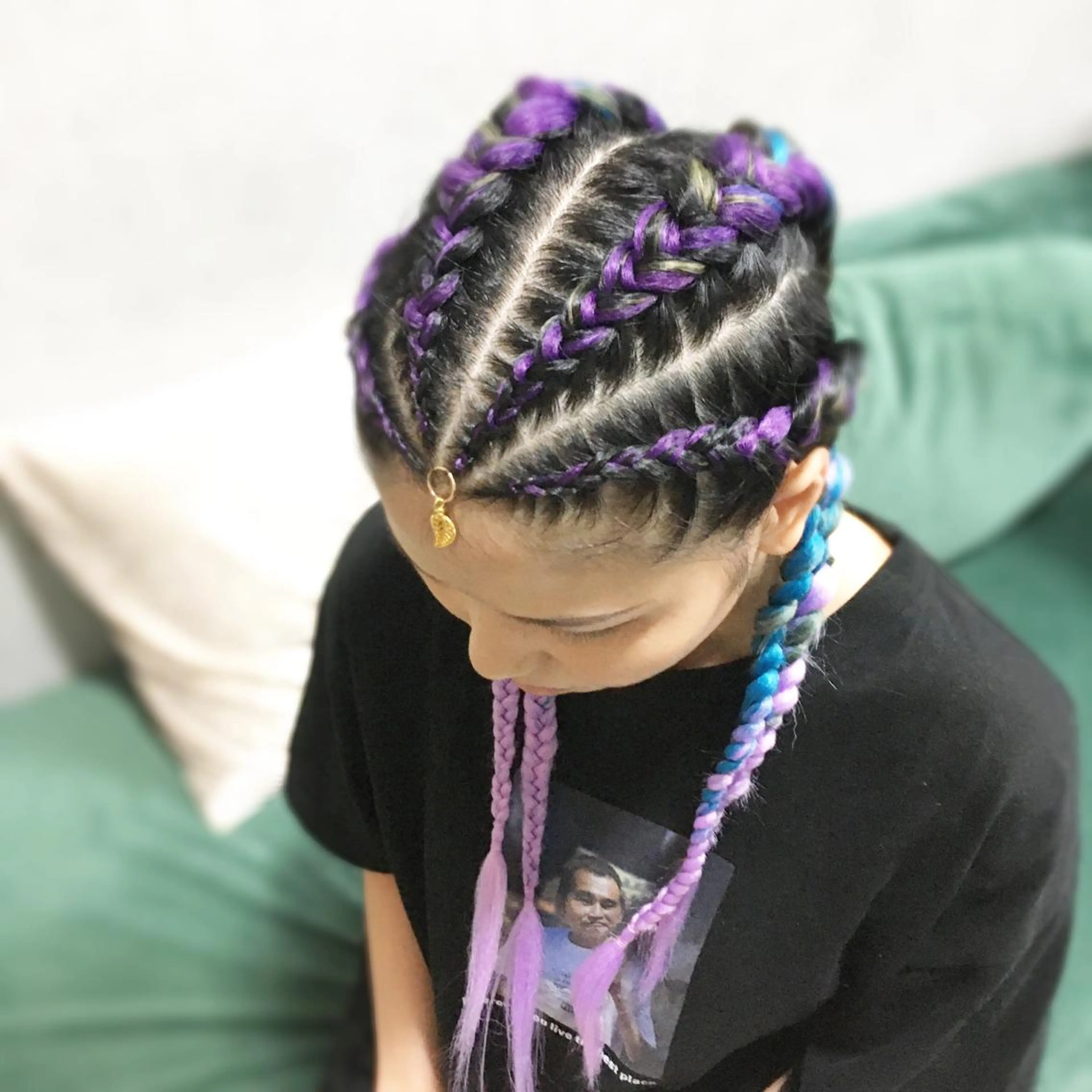 ミディアム エクステ エクステ 髪に魔法をかける🪄 💖💫編み込みヘアのヘアスタイル