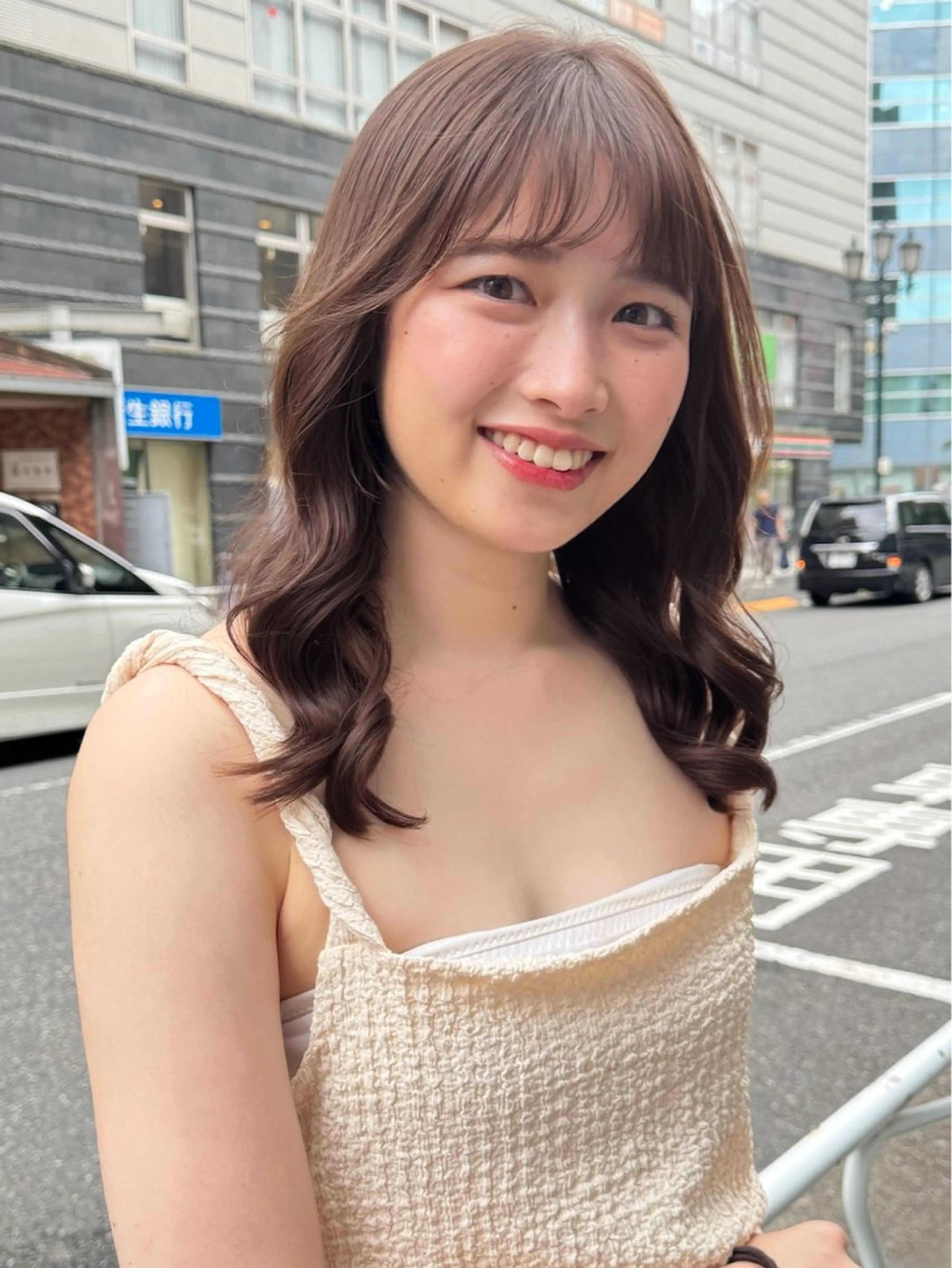 セミロング パーマ カット パーマ 韓国風パーマ/ヘア セット/店長みづきのヘアスタイル