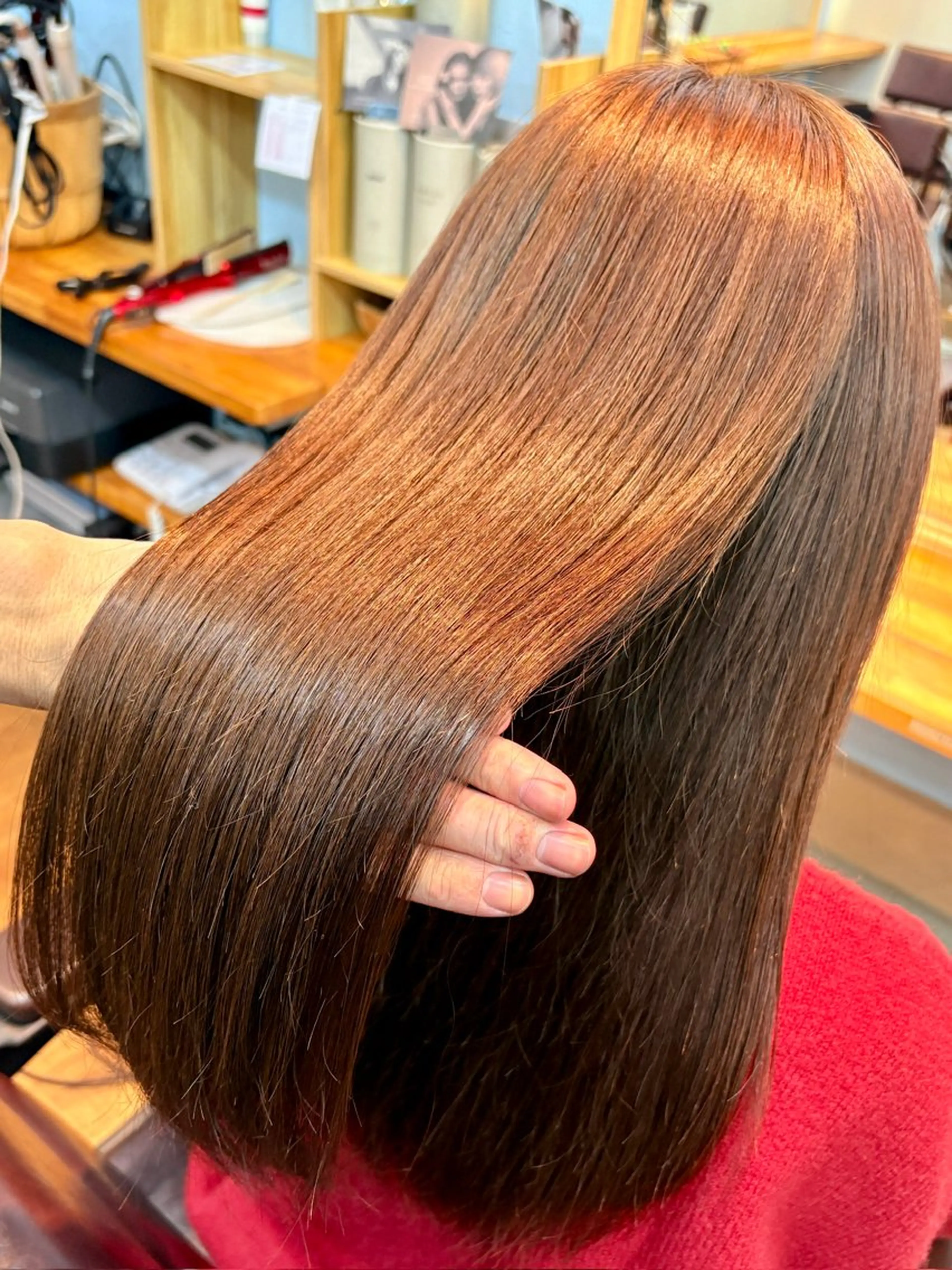 ロング カラー ヘアカラー トリートメント 髪質改善🌿‬/艶感 /髙木 優人のヘアスタイル