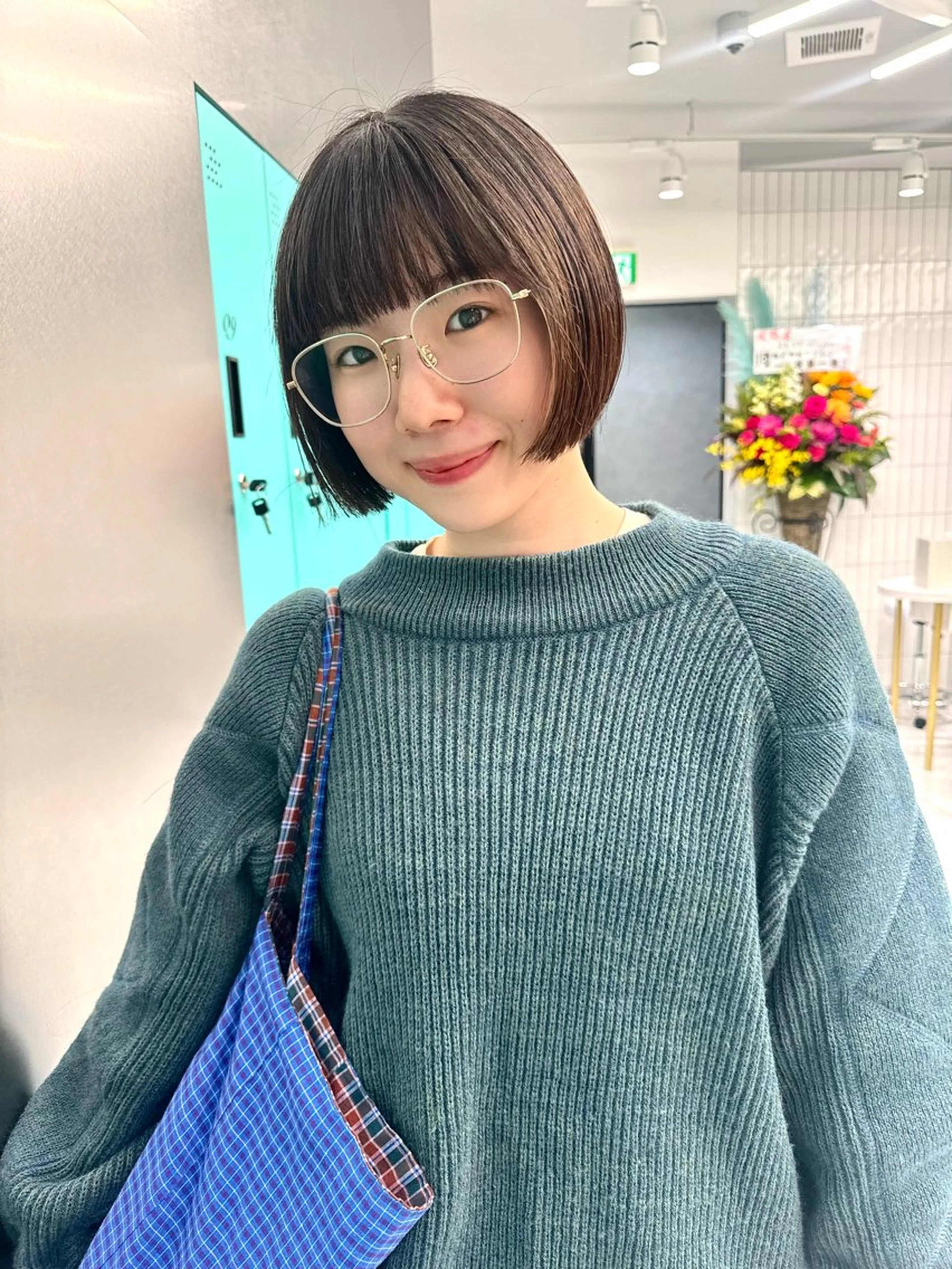 ショート 切りっぱなしボブ ボブ 顔周りカット/透明感 カラー✂️MEIのヘアスタイル
