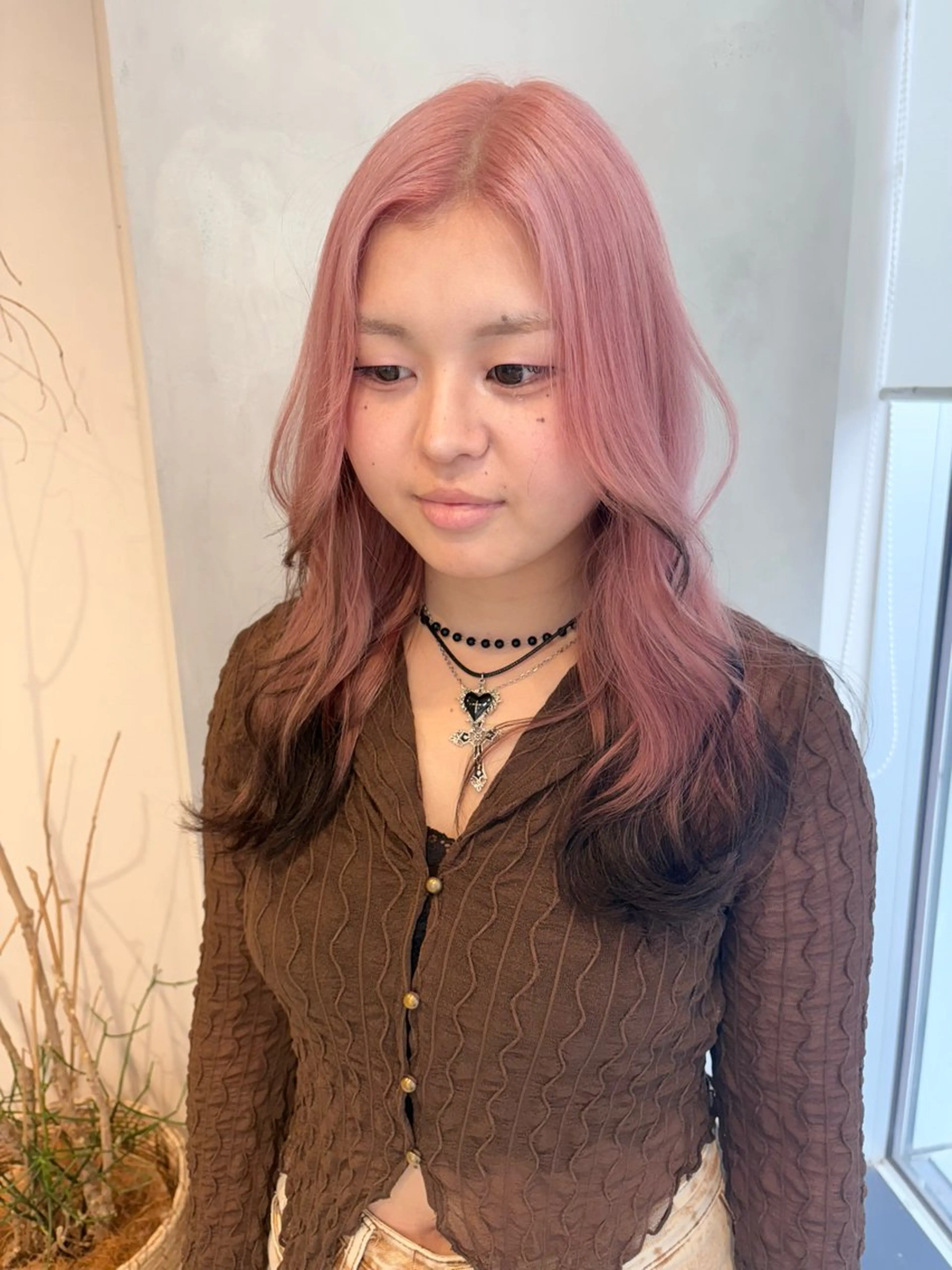 セミロング レイヤーカット ヘアカラー トリートメント 渋谷ハイトーン/ デザインカラー阿部のヘアスタイル