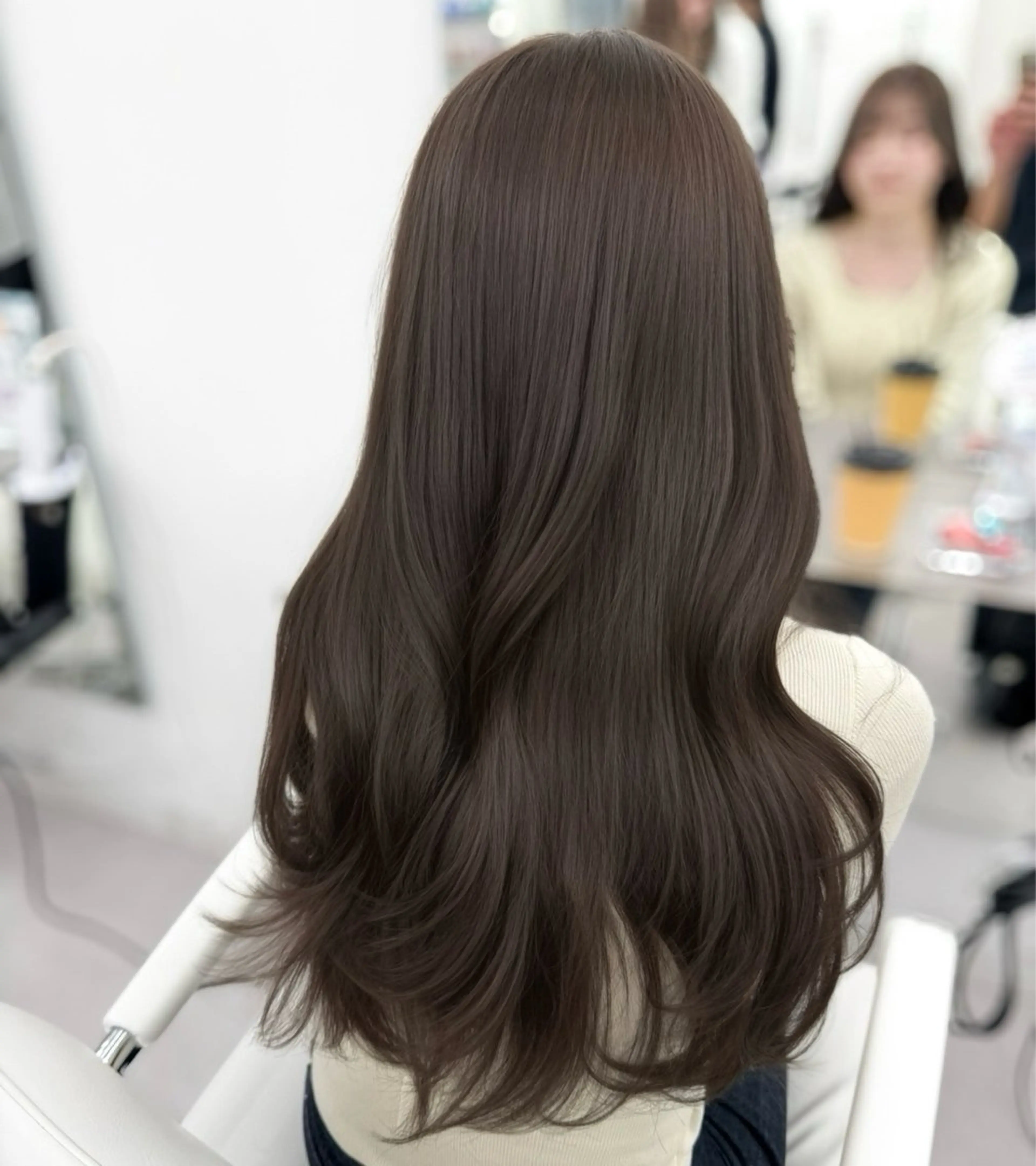 ロング カラー アッシュ アッシュグレー アッシュグレージュ ベージュカラー 透明感カラー カット ヘアカラー トリートメント 韓国ヘア🇰🇷× 髪質改善🫧テルのヘアスタイル