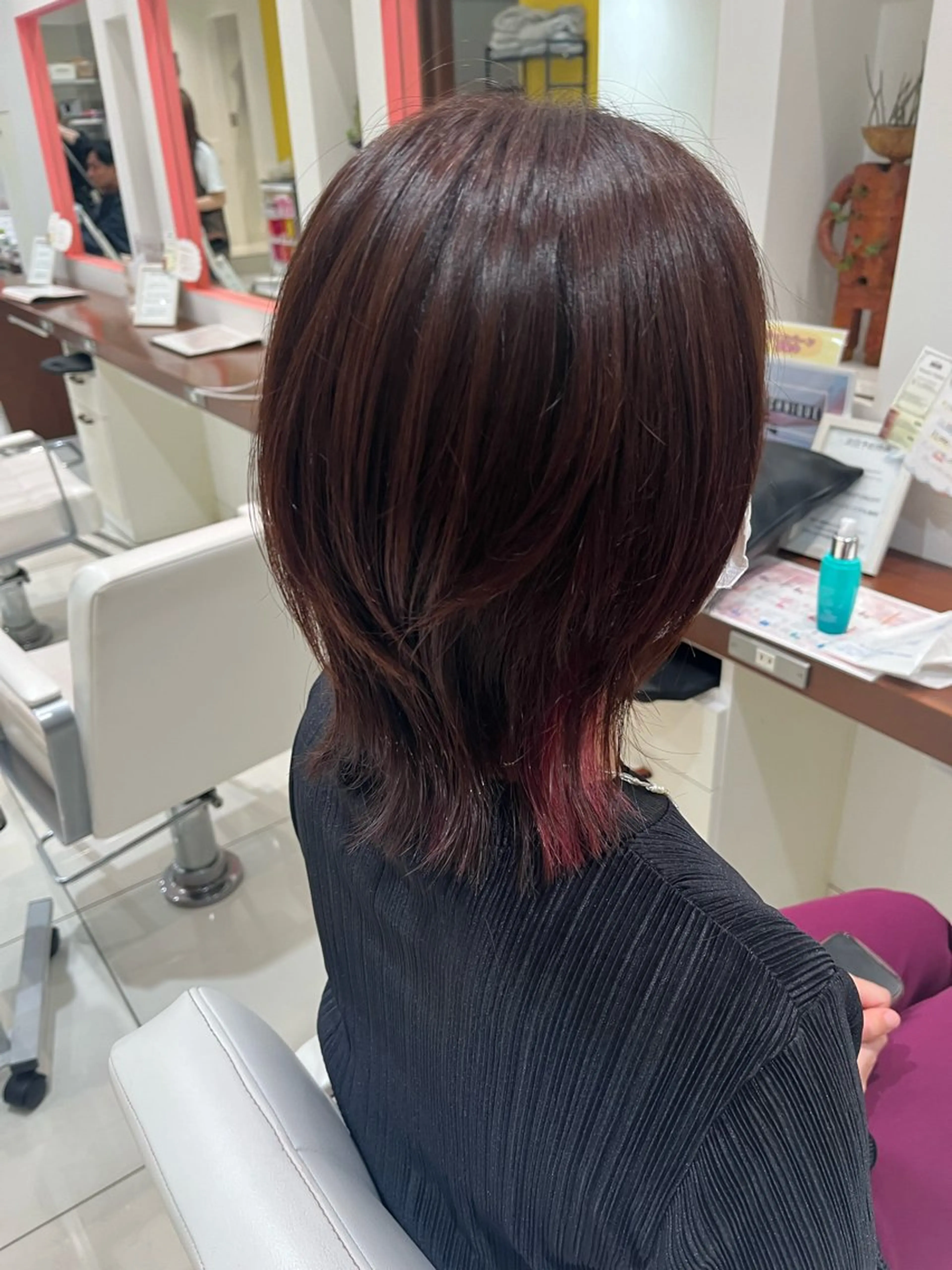 ミディアム カラー 似合わせ 垢抜け🌟 AKINOのヘアスタイル