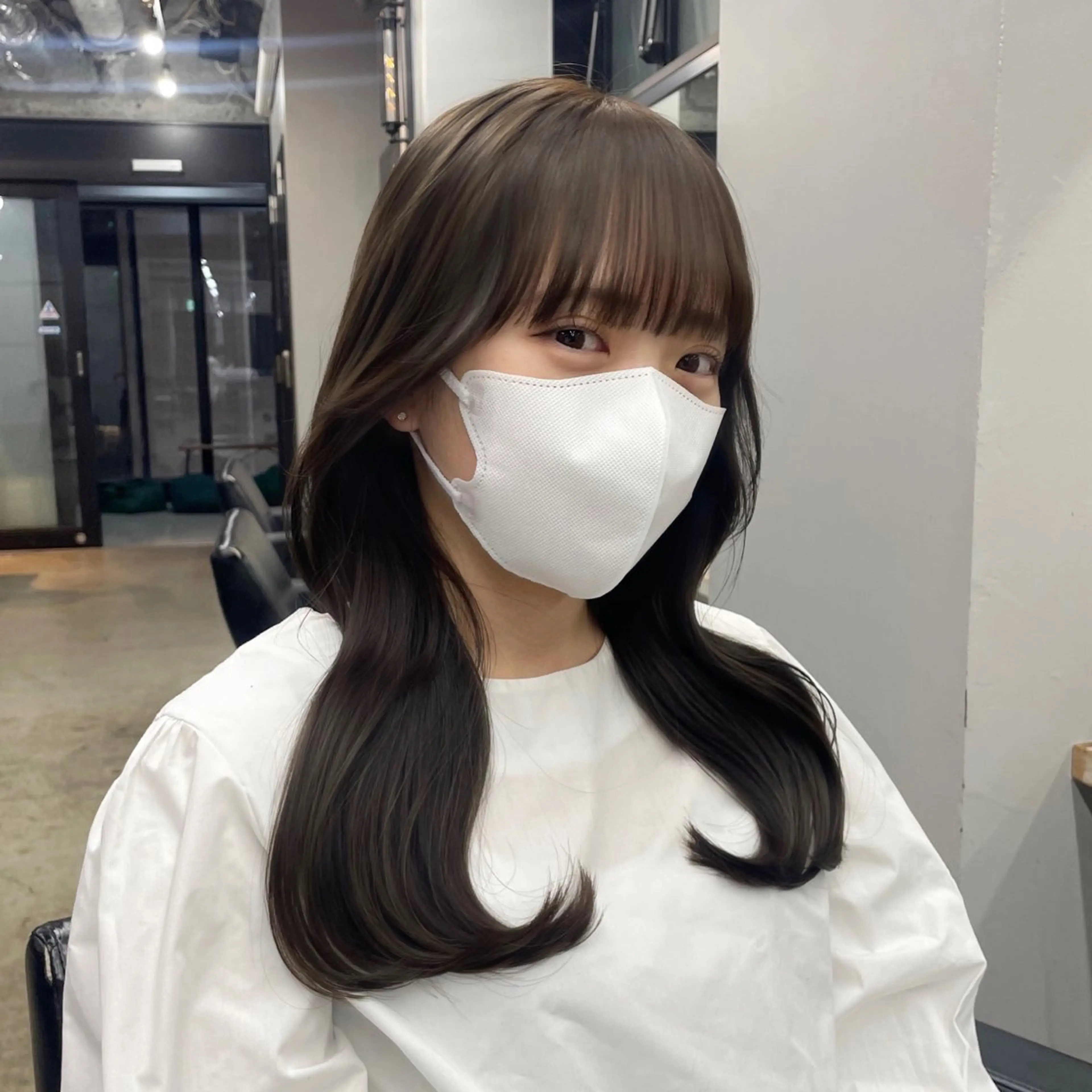 ロング カラー ヘアカラー 新宿/韓国ヘア/ 髪質改善ストレートのヘアスタイル