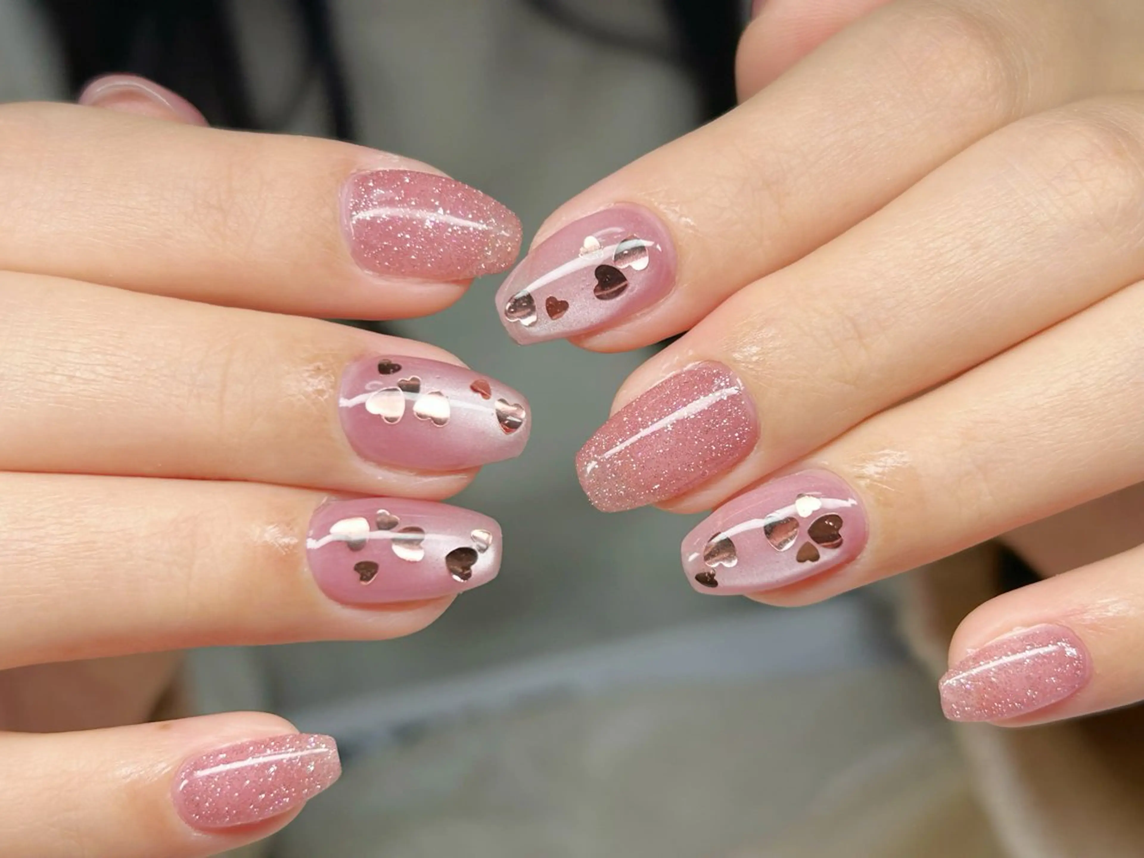 ネイル アートネイル チークネイル 成人式 入学式 長さ出し ハンドネイル Lino Nailのネイルデザイン