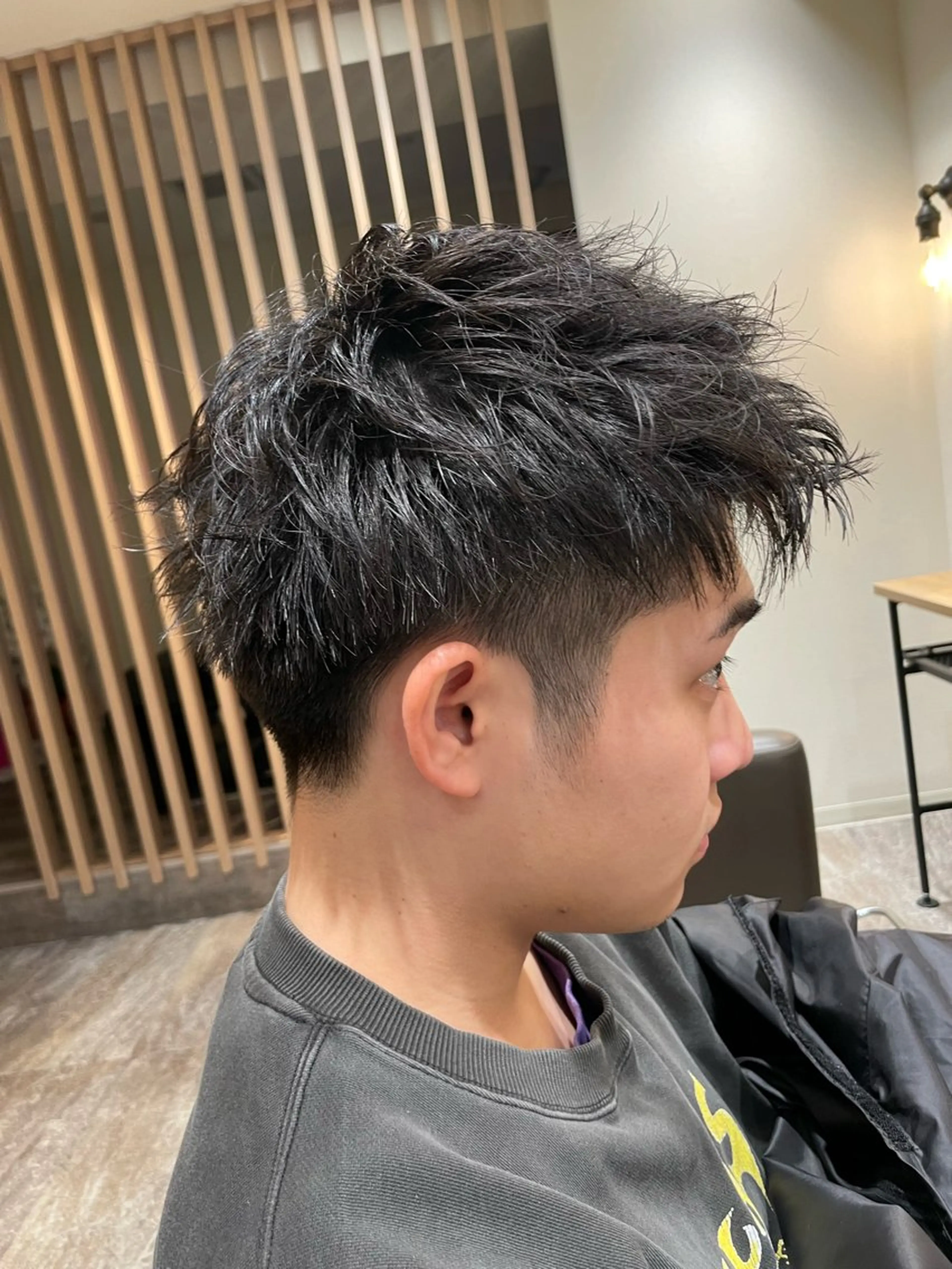 メンズ アップバング メンズパーマ カット パーマ 匠メンズショート✖️ アップバングNoroのヘアスタイル