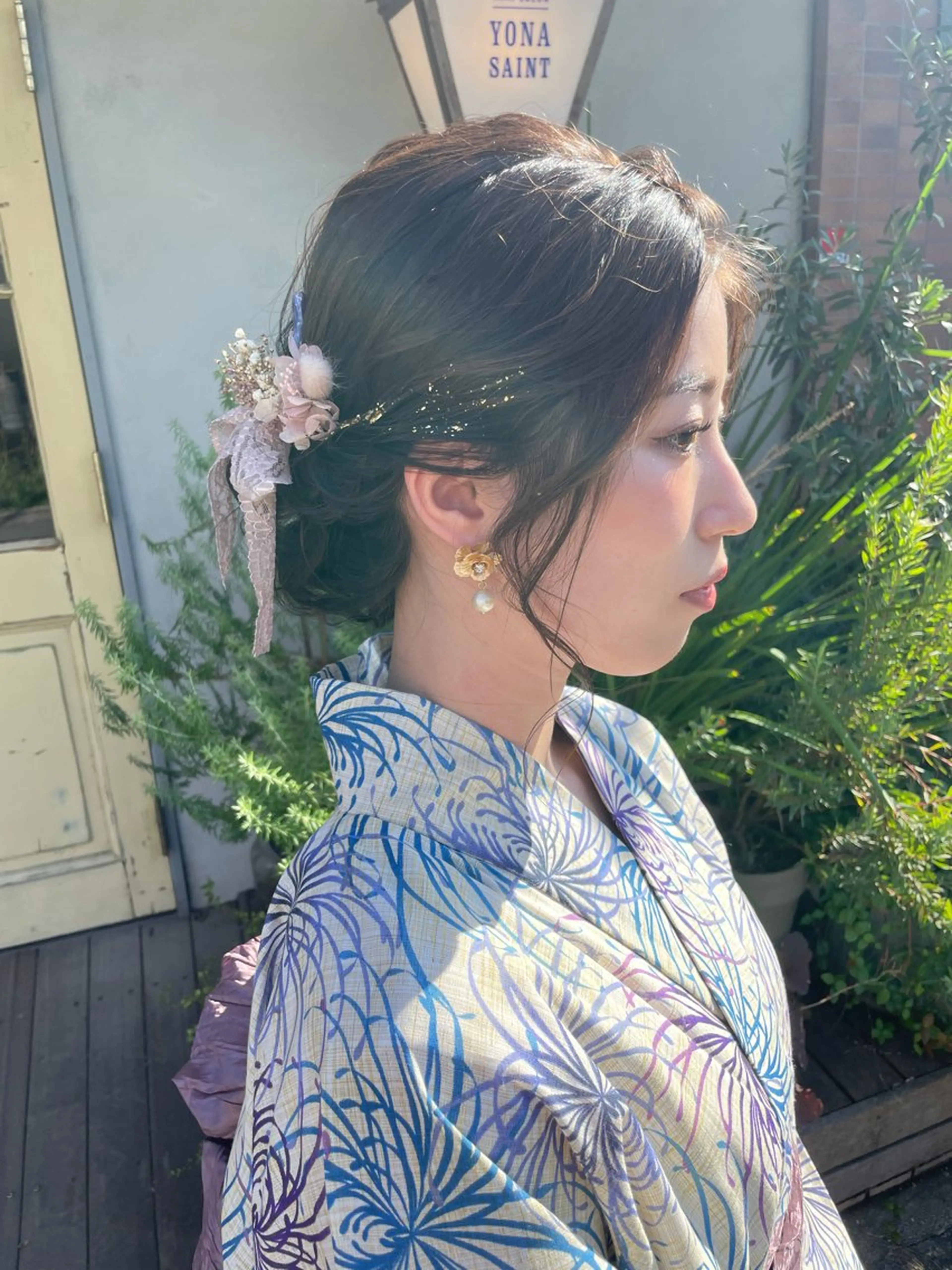 セミロング ヘアアレンジ KURIA‪‪*⋆ஐ ブリーチ/韓国ヘアのヘアスタイル