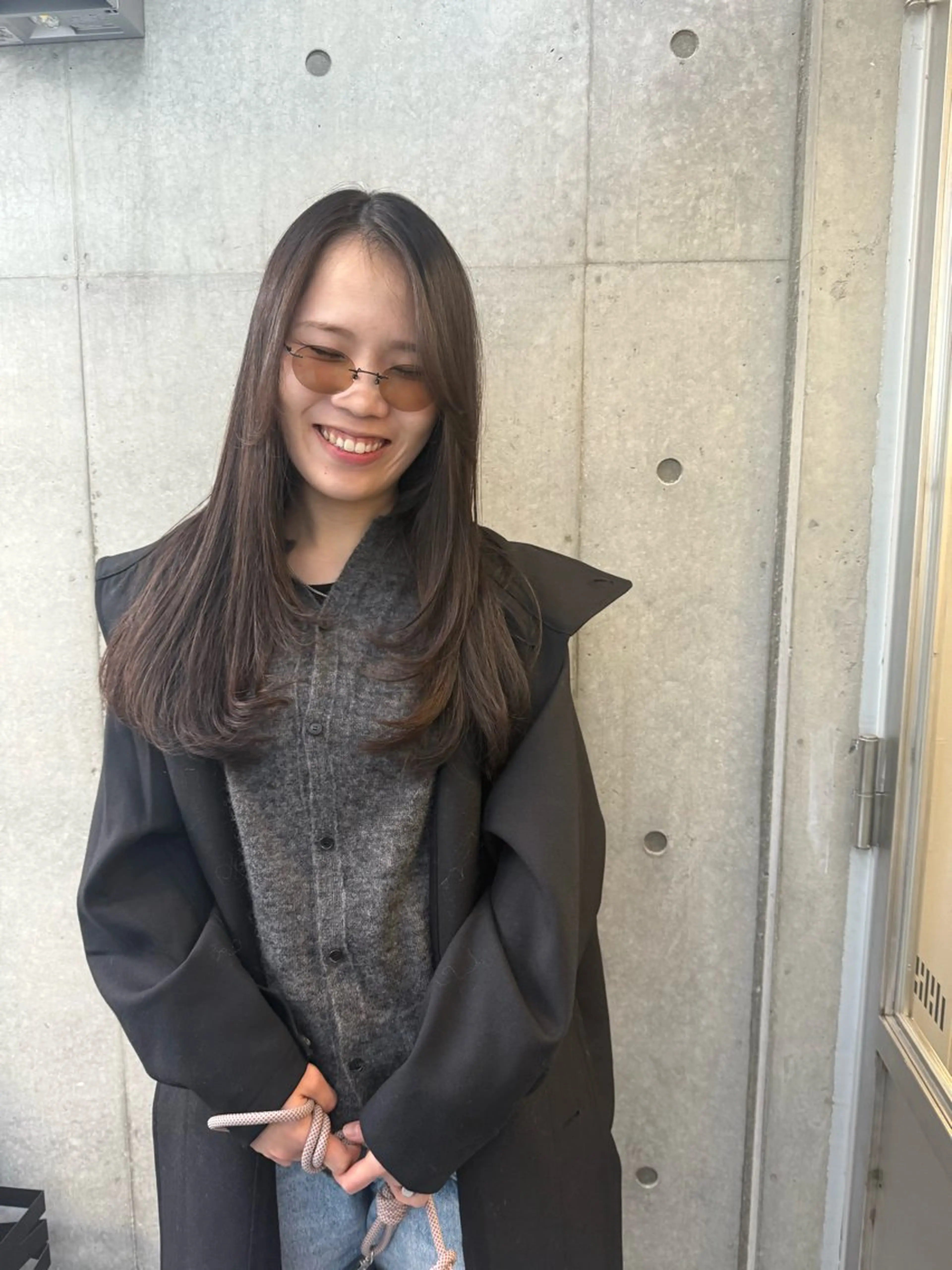 ロング ロングレイヤー アッシュ 顔周りカット 韓国風ヘア レイヤーカット カット 誰より丁寧なカット/ 小林輝/レイヤーのヘアスタイル