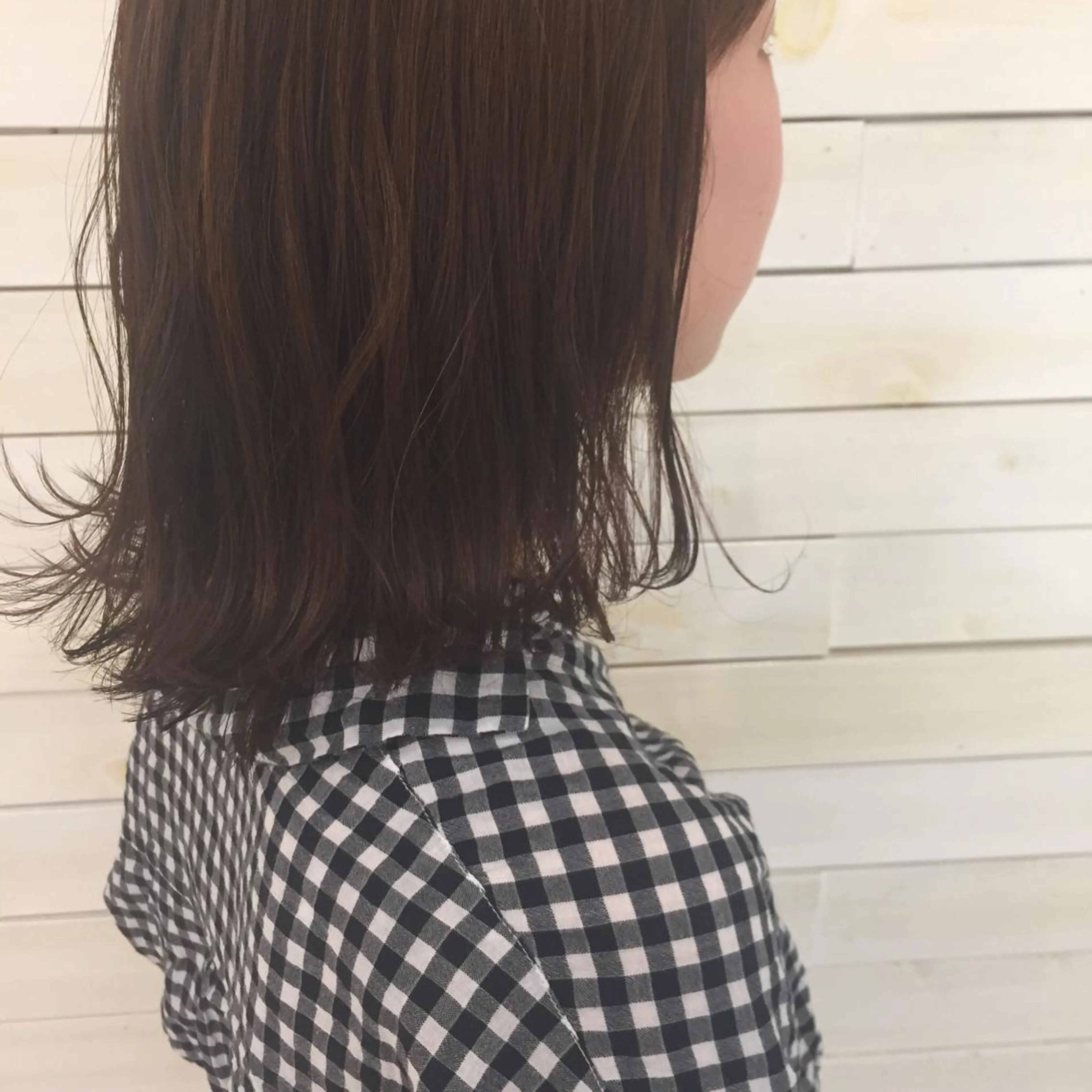 ミディアム 外ハネヘア 黒田瀬奈/ボブ まろやかベージュのヘアスタイル