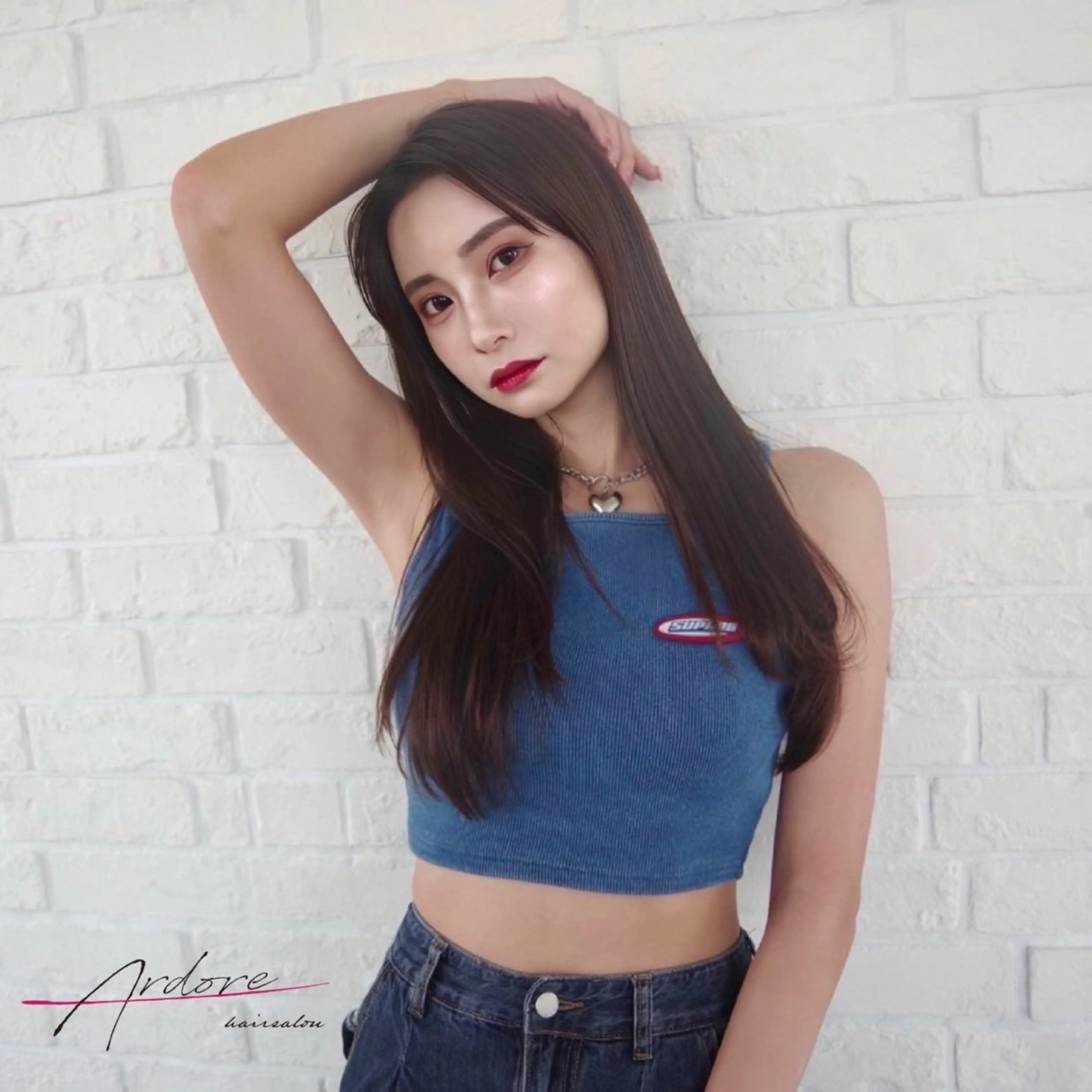 ロング カラー Ardore 韓国風カラー大阪のヘアスタイル