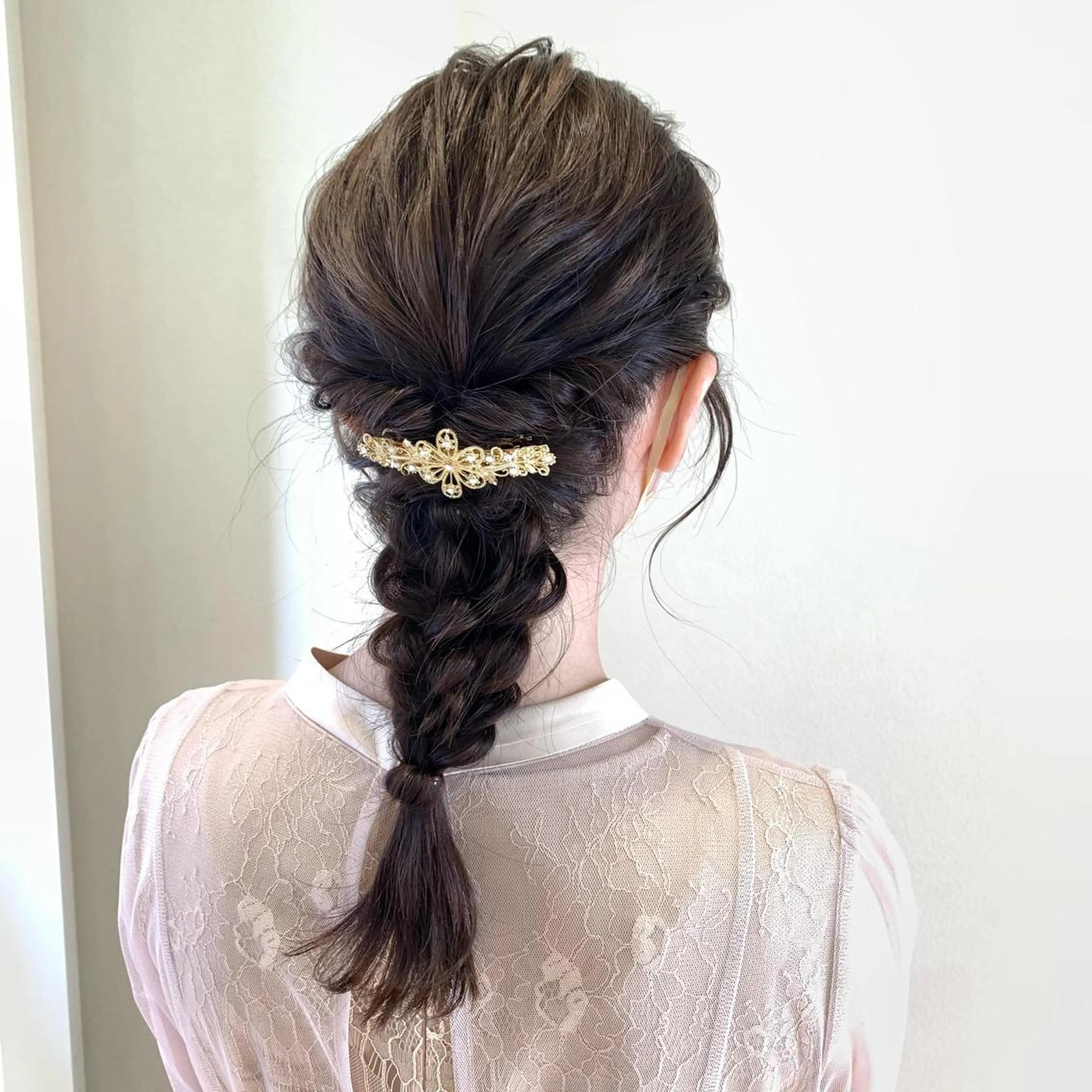 セミロング ヘアアレンジ ヘアセット サソウ ユリエ🥥のヘアスタイル