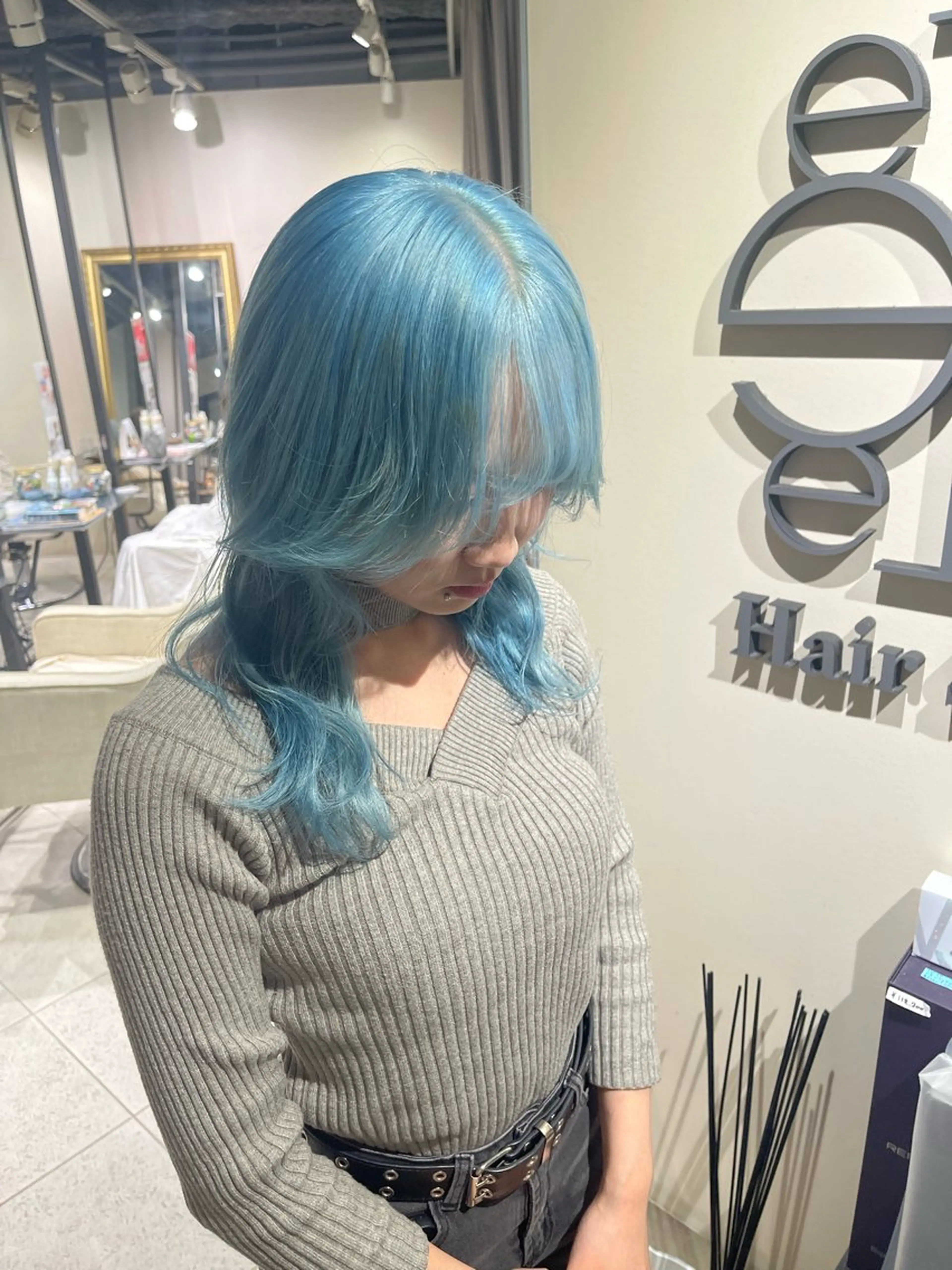 セミロング ケアカラー ヘアカラー ブリーチ🔥ベージュ /グレー/daikiのヘアスタイル