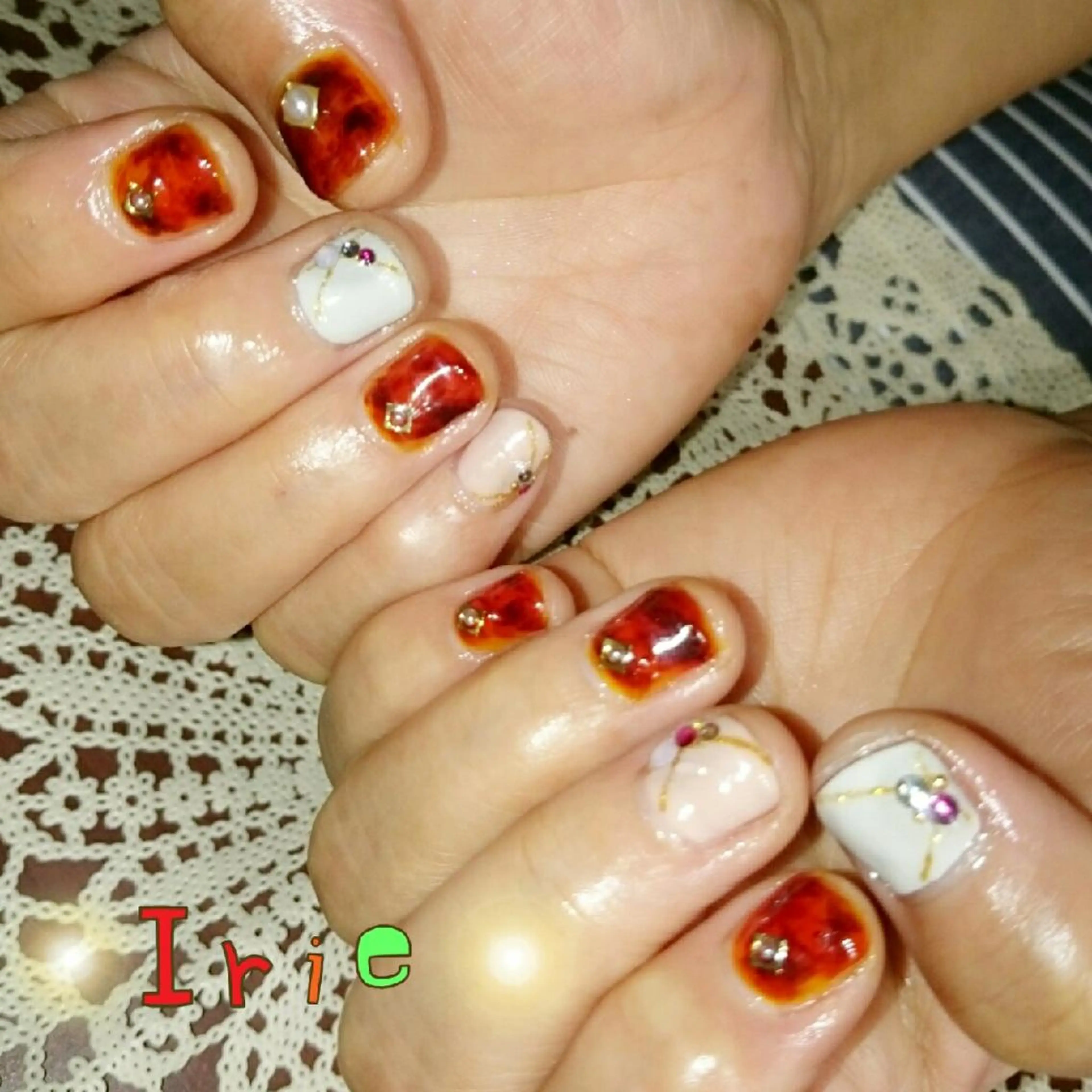 カラー パーマ ヘアアレンジ メンズ キッズ ネイル ゴージャス Hair salon Irie所属・與儀 知佳のネイルデザイン