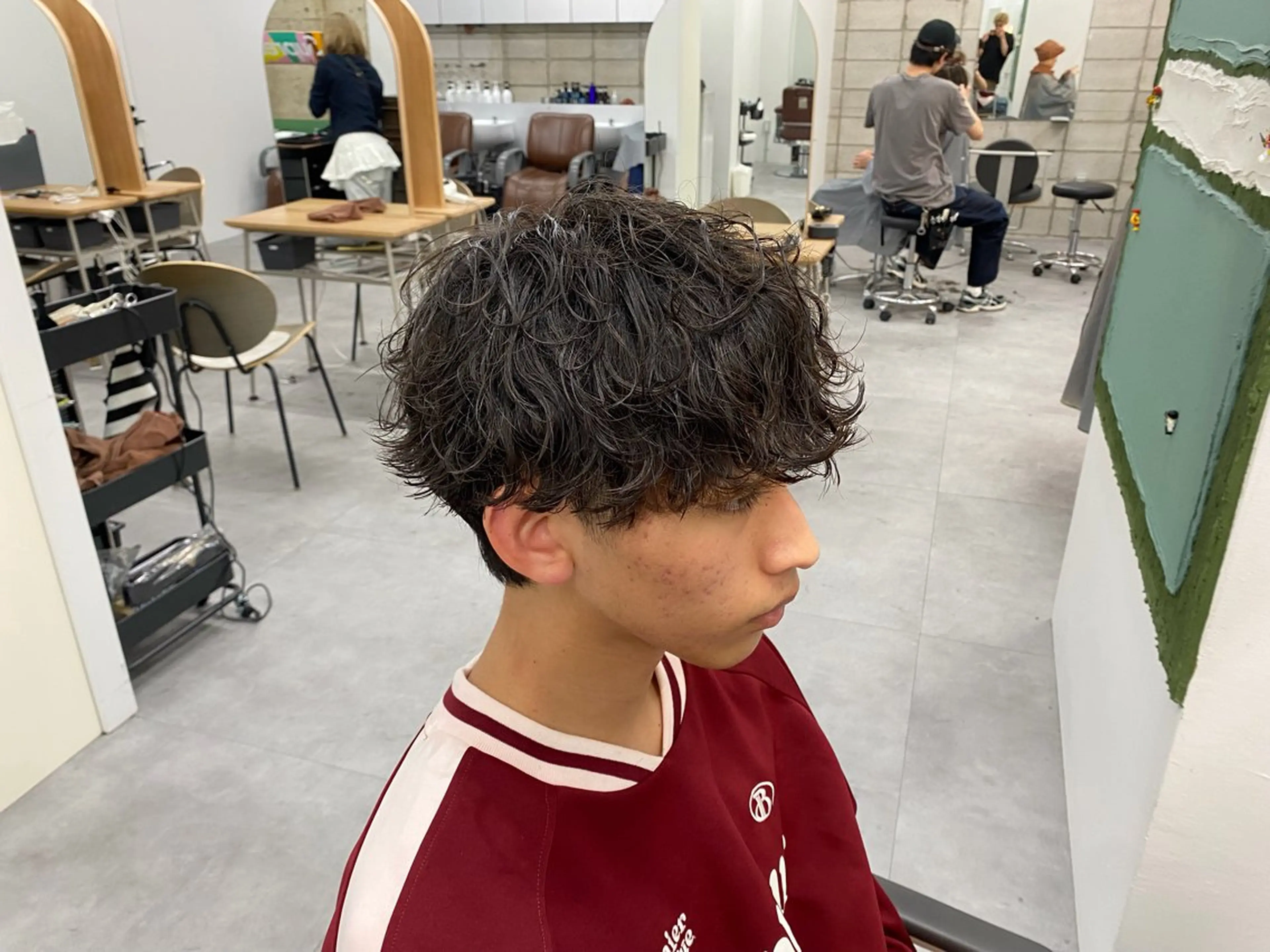 パーマ メンズ メンズパーマ 波巻きパーマ カット パーマ メンズパーマ外屋敷 航のヘアスタイル