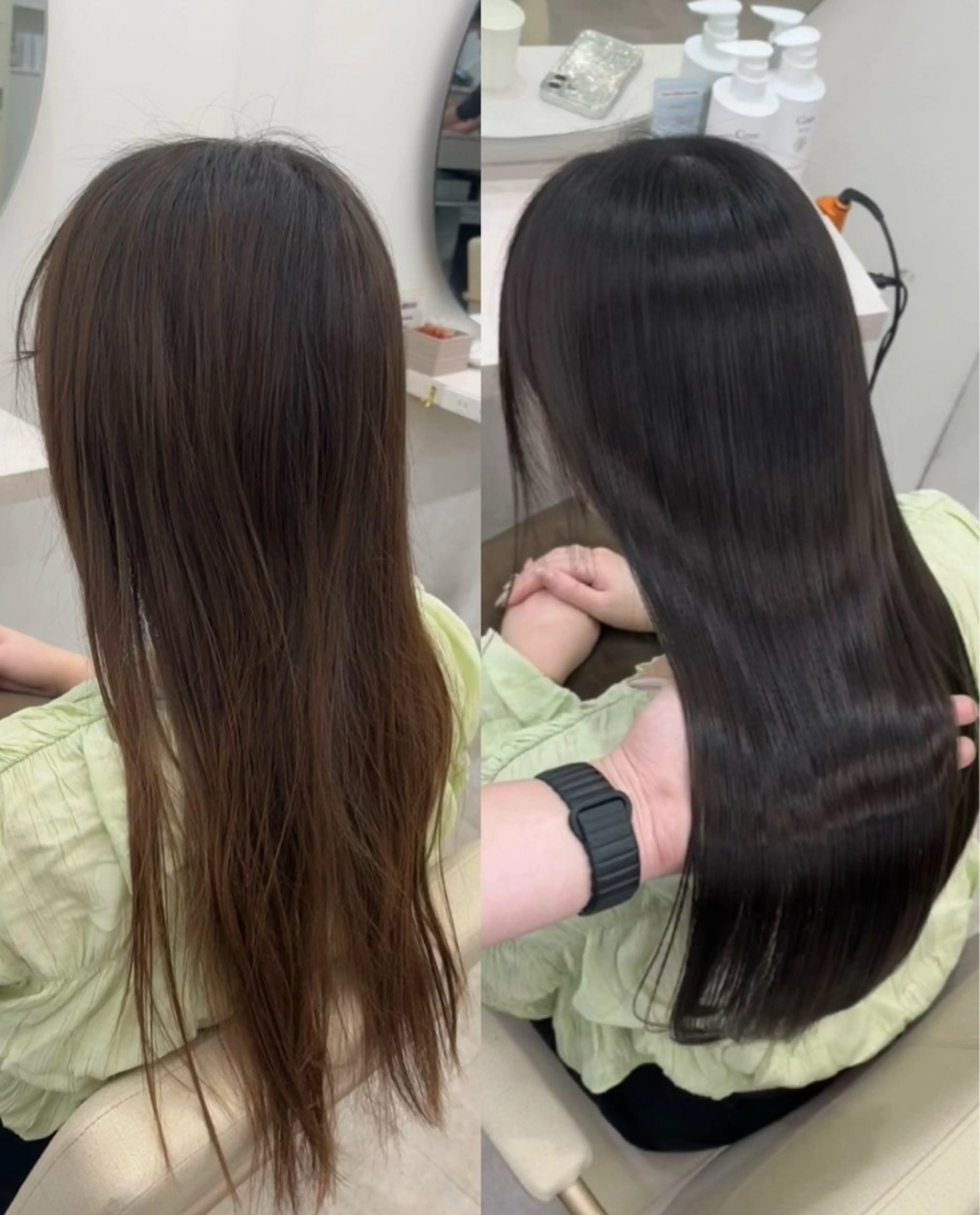 ロング カット ヘアカラー 縮毛矯正 トリートメント 髪質改善/縮毛矯正 梅田茶屋町/西尾祐作のヘアスタイル