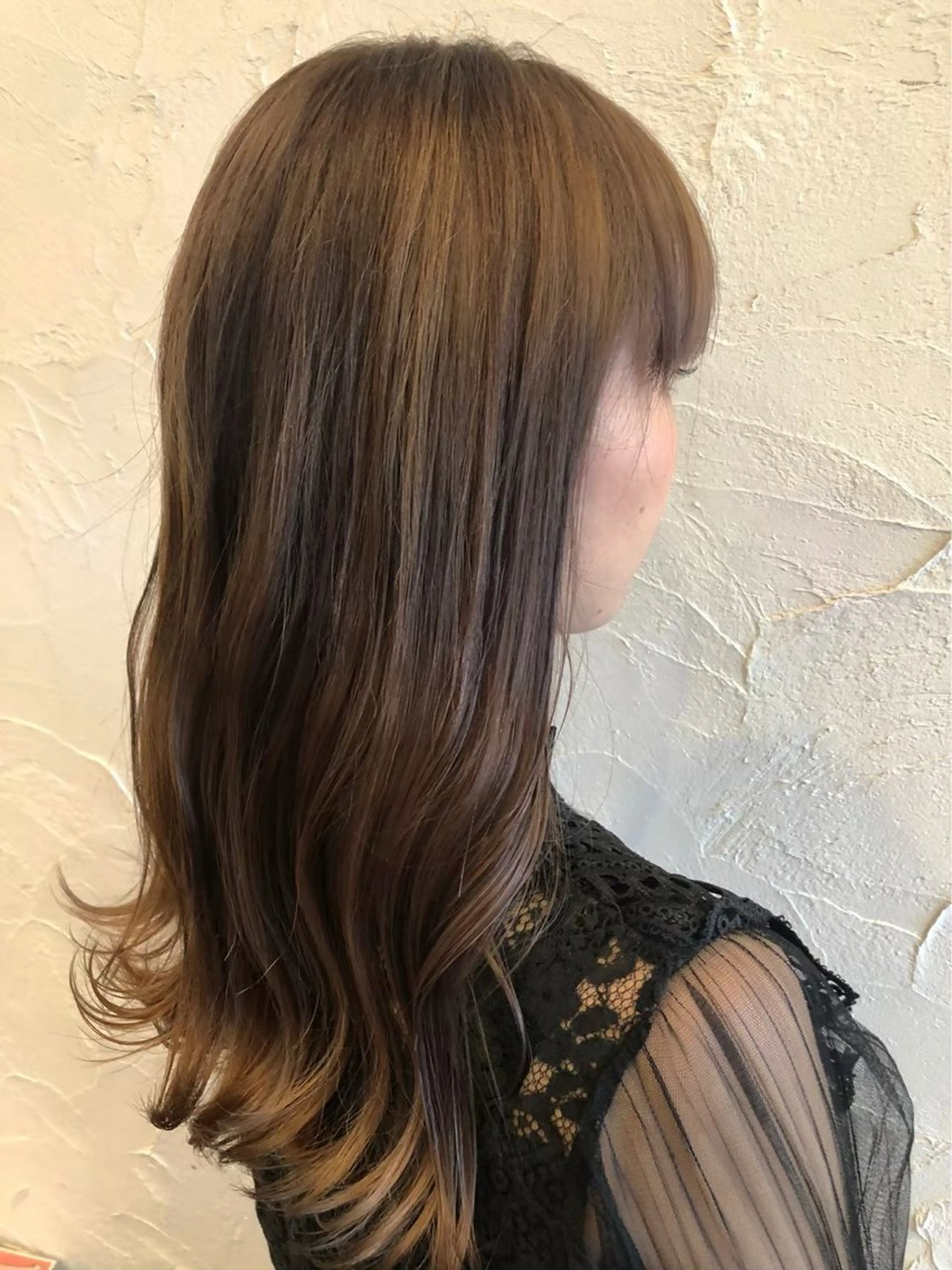 セミロング 赤み消しカラー 🩵かりんのヘアスタイル