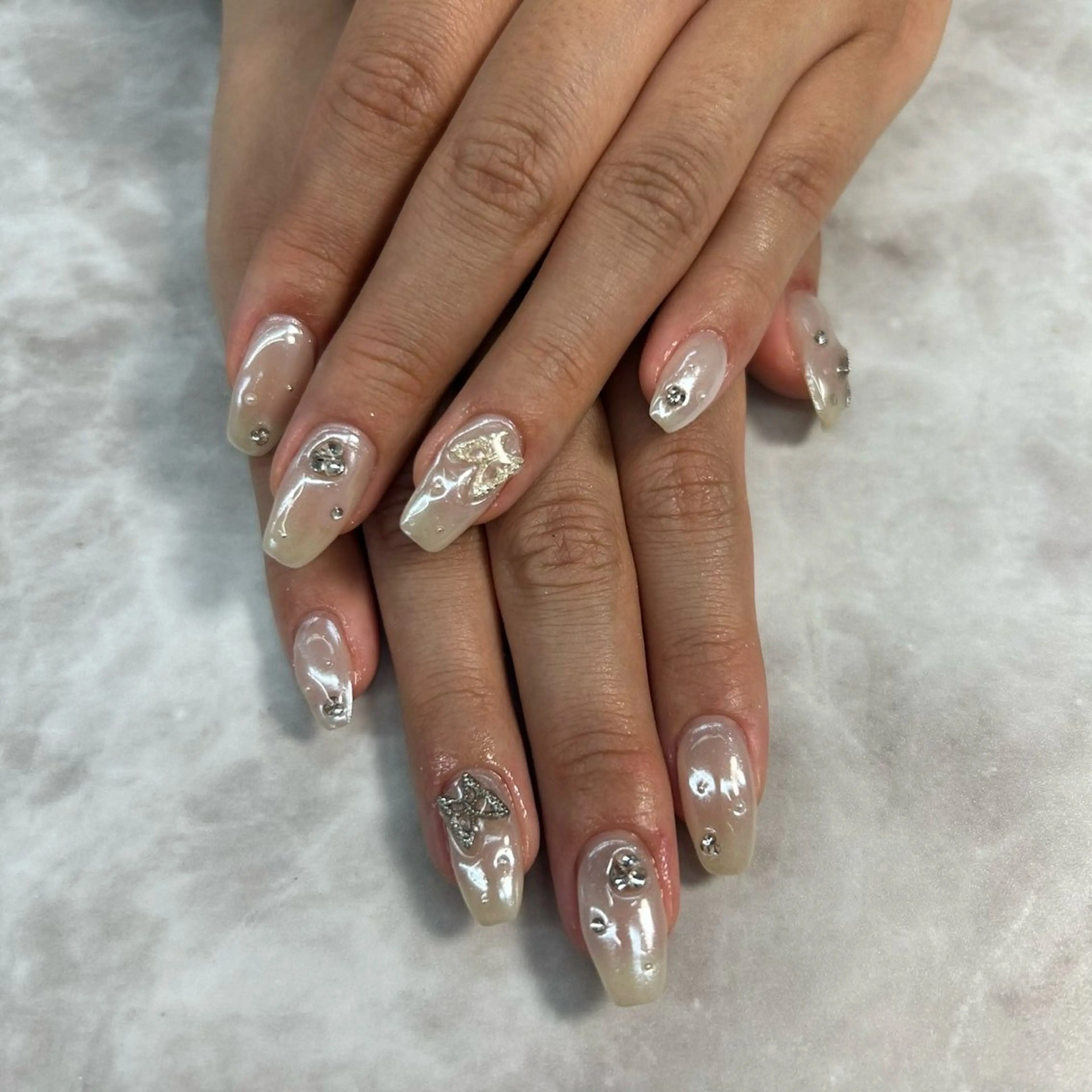 ネイル 韓国/ヌーディー系 ネイル自由が丘のネイルデザイン