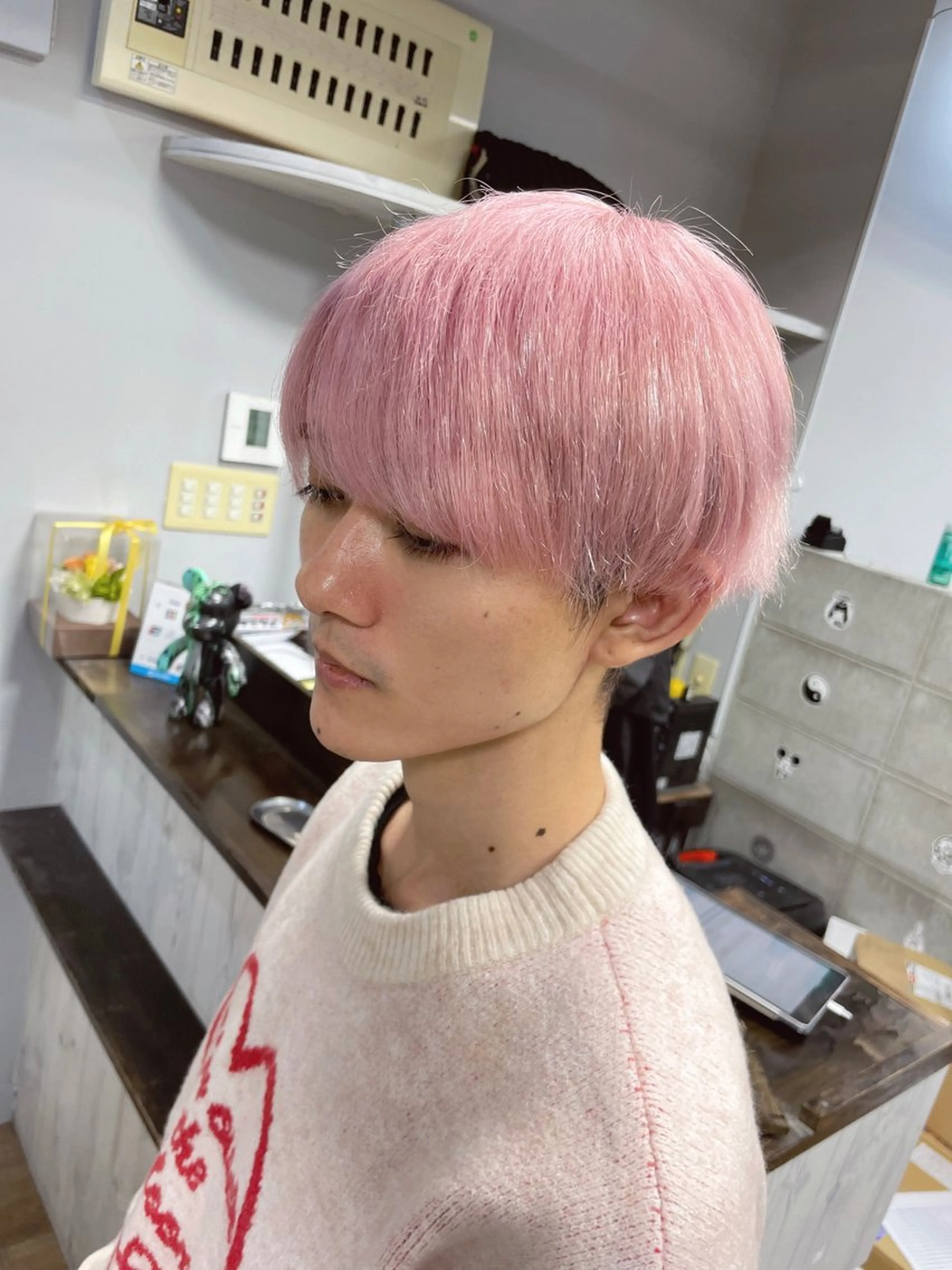 ショート メンズ ブリーチ　BAM BIのヘアスタイル
