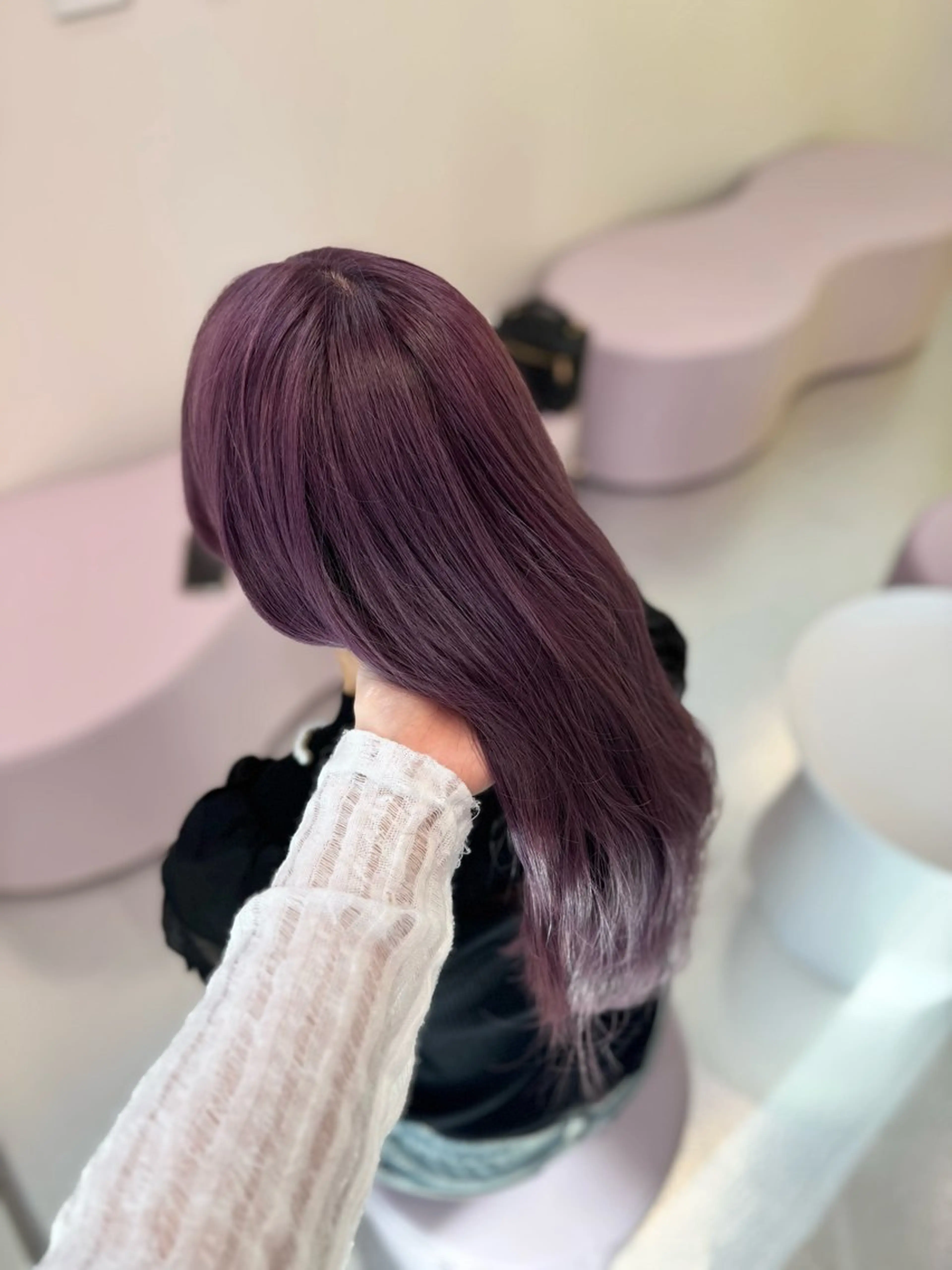 ロング カラー ラベンダーカラー ヘアカラー ozaki renaのヘアスタイル