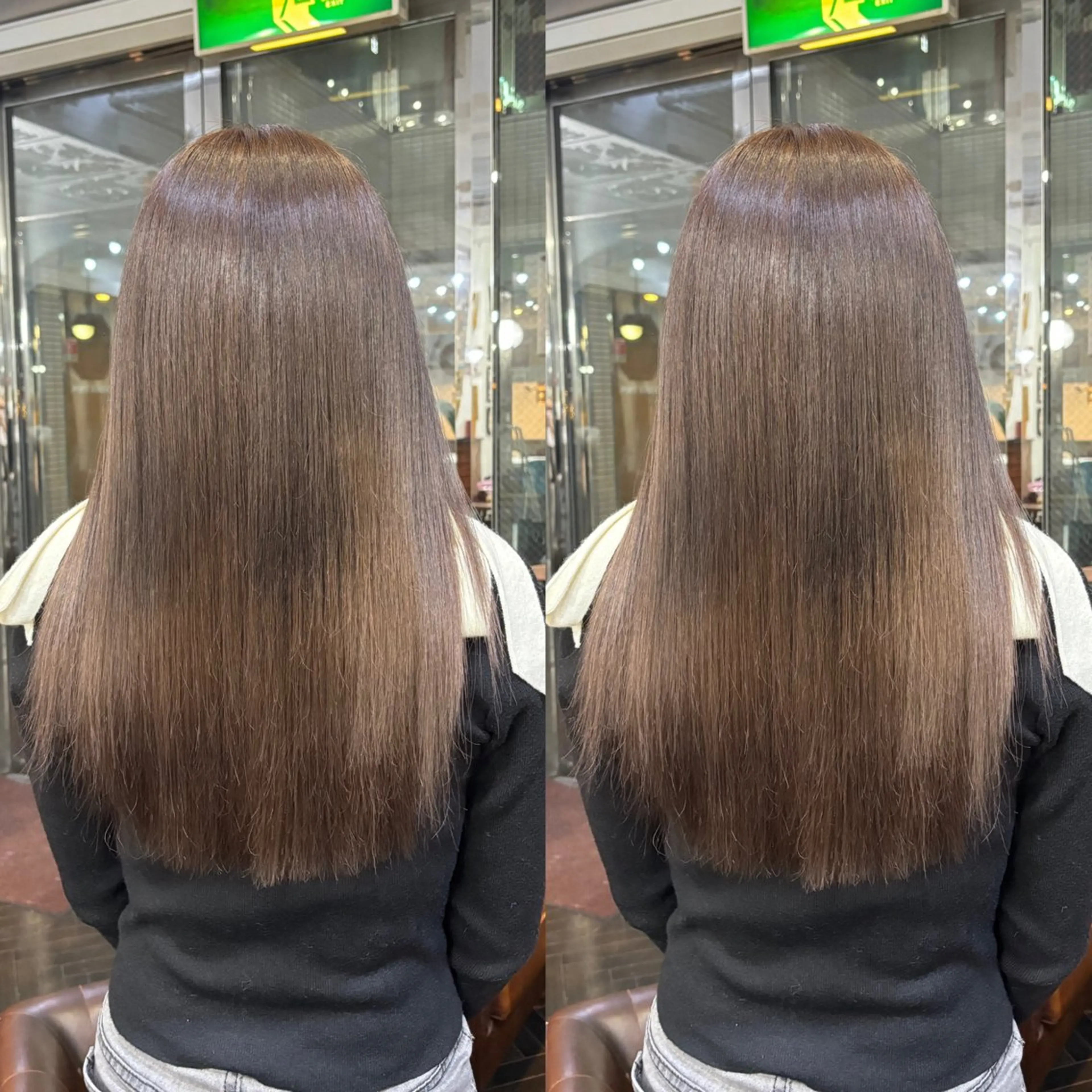 セミロング カラー ブラウンカラー キャラメルブラウン 髪質改善 💎ハイトーン/艶 カラー モエカ💎のヘアスタイル