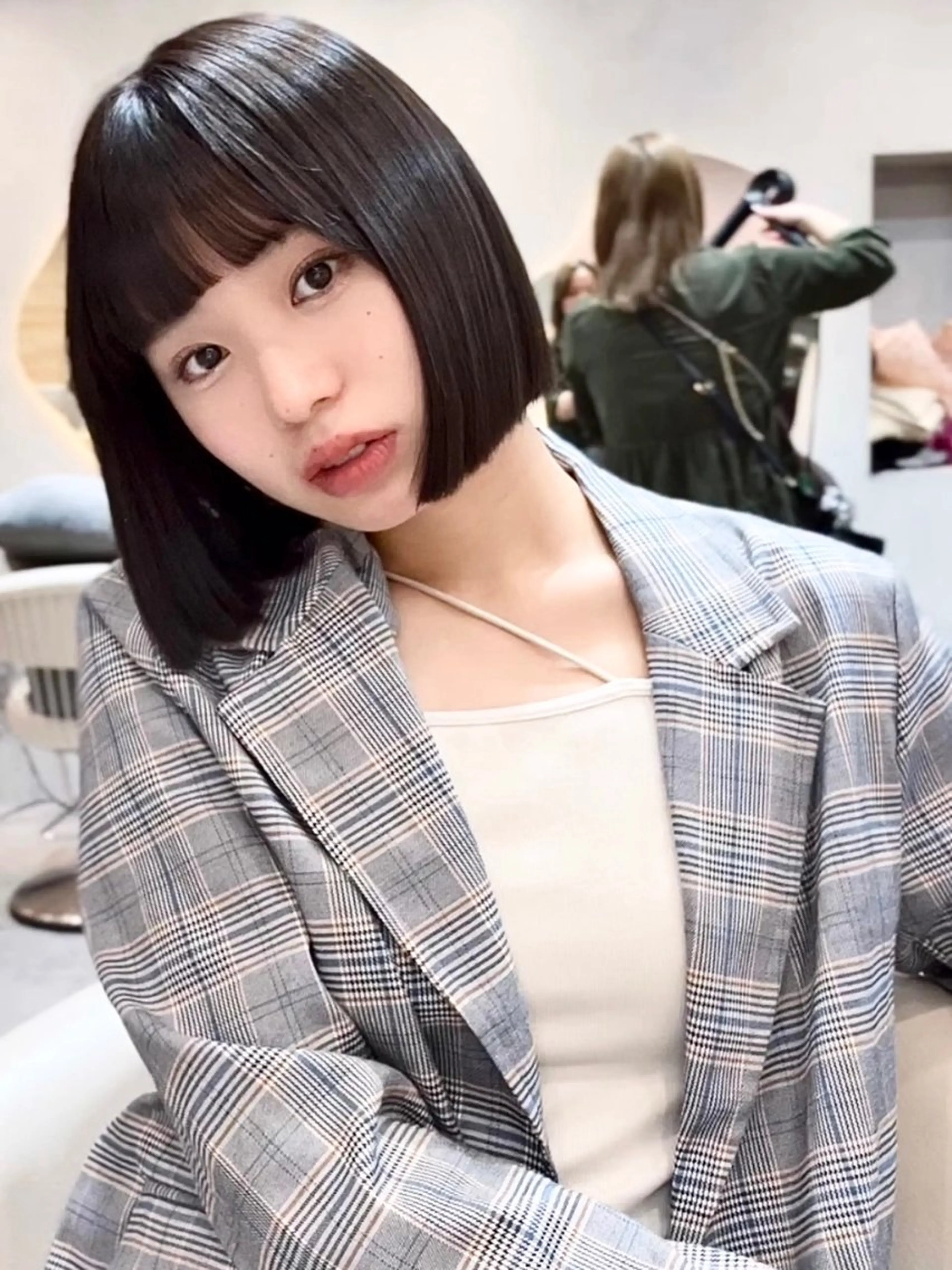 ショート ボブ 顔周りカット 韓国顔周りヘア 🇰🇷💐石井遥のヘアスタイル