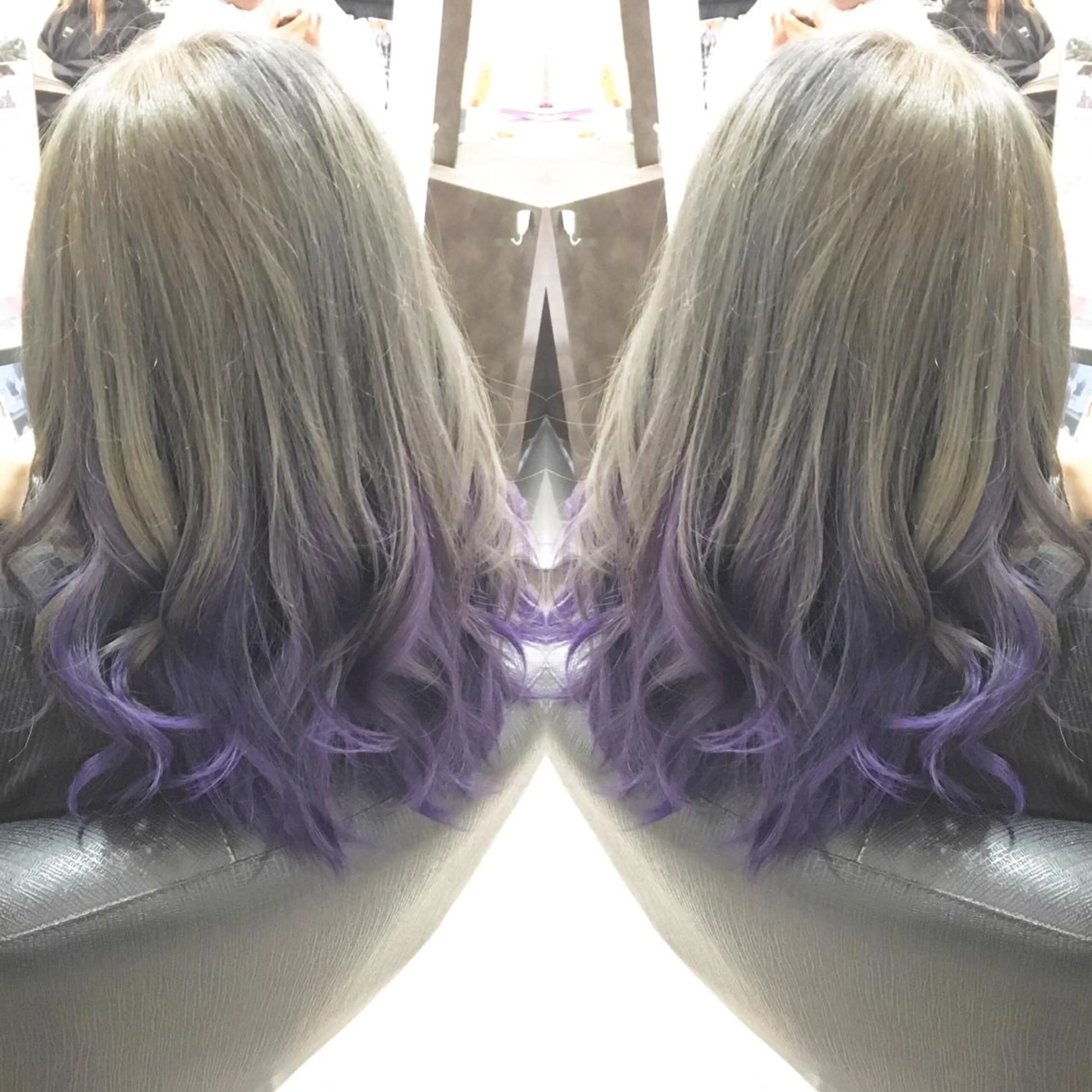 ロング カラー ヘアカラー トリートメント 💓シールエクステ ルミエールのヘアスタイル