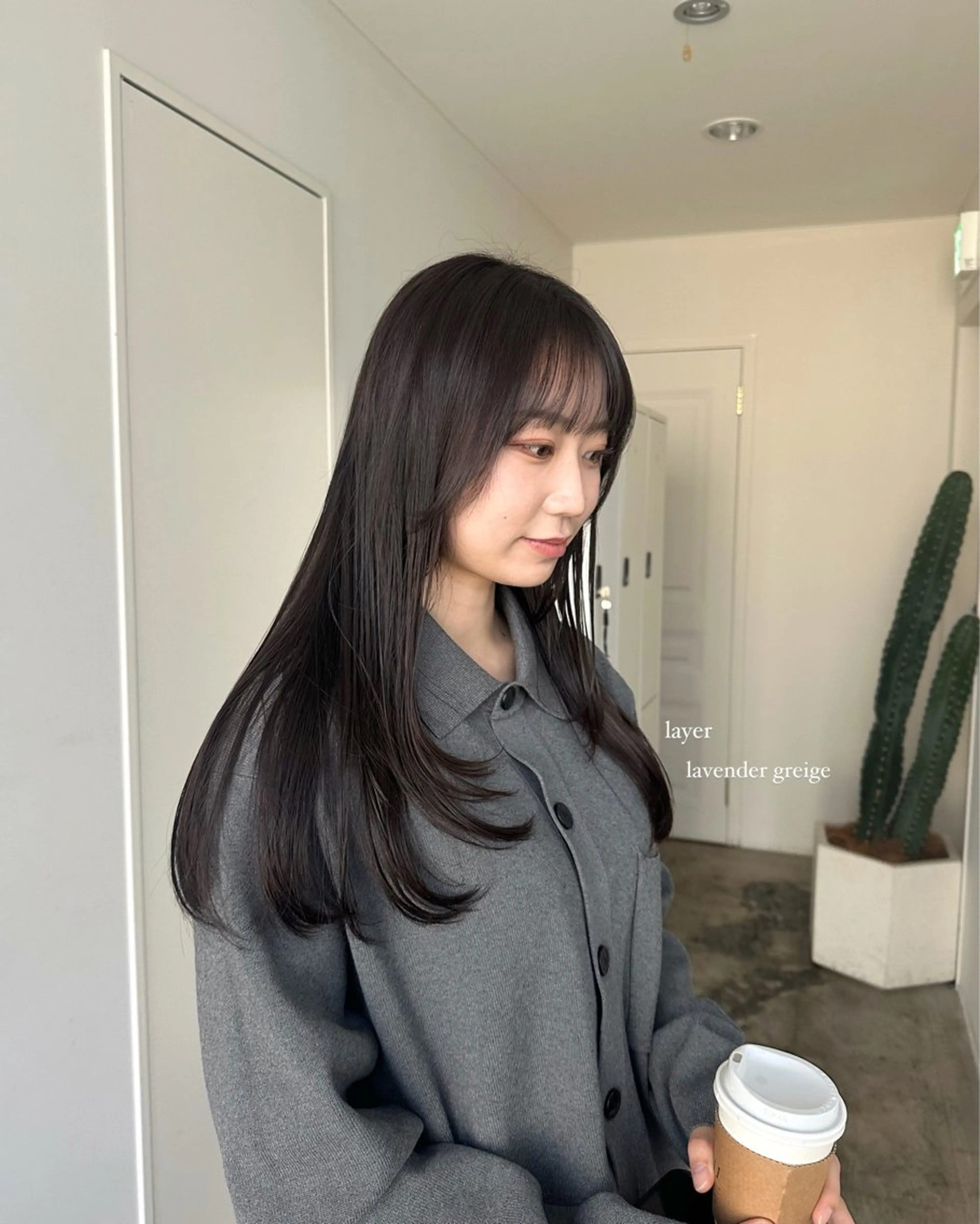 ロング カラー 髪質改善 透明感カラー/顔周り レイヤー/髪質改善のヘアスタイル