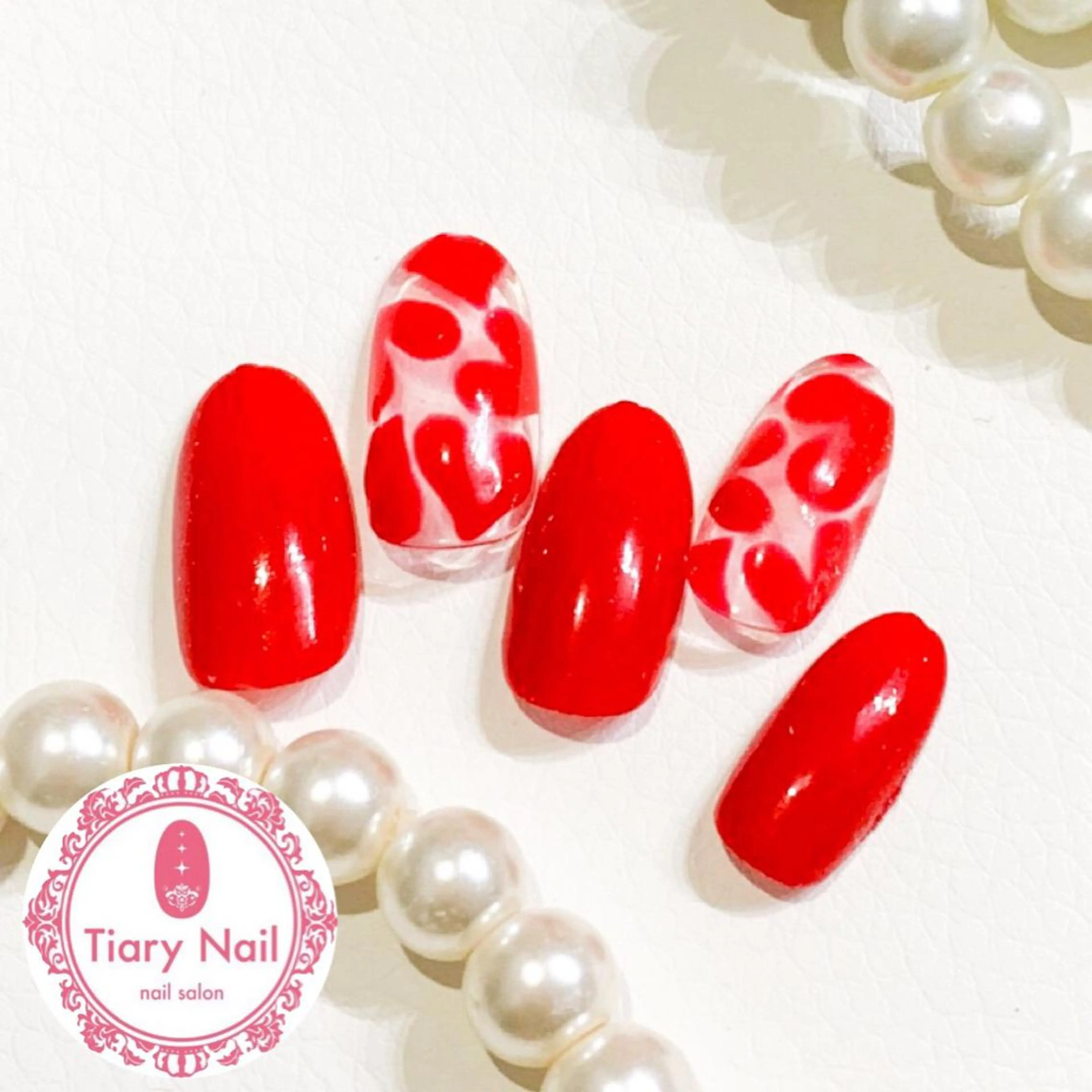 ネイル 桜ネイル 長さ出し スカルプネイル 💗🪽Tiary Nail🪽💗のネイルデザイン