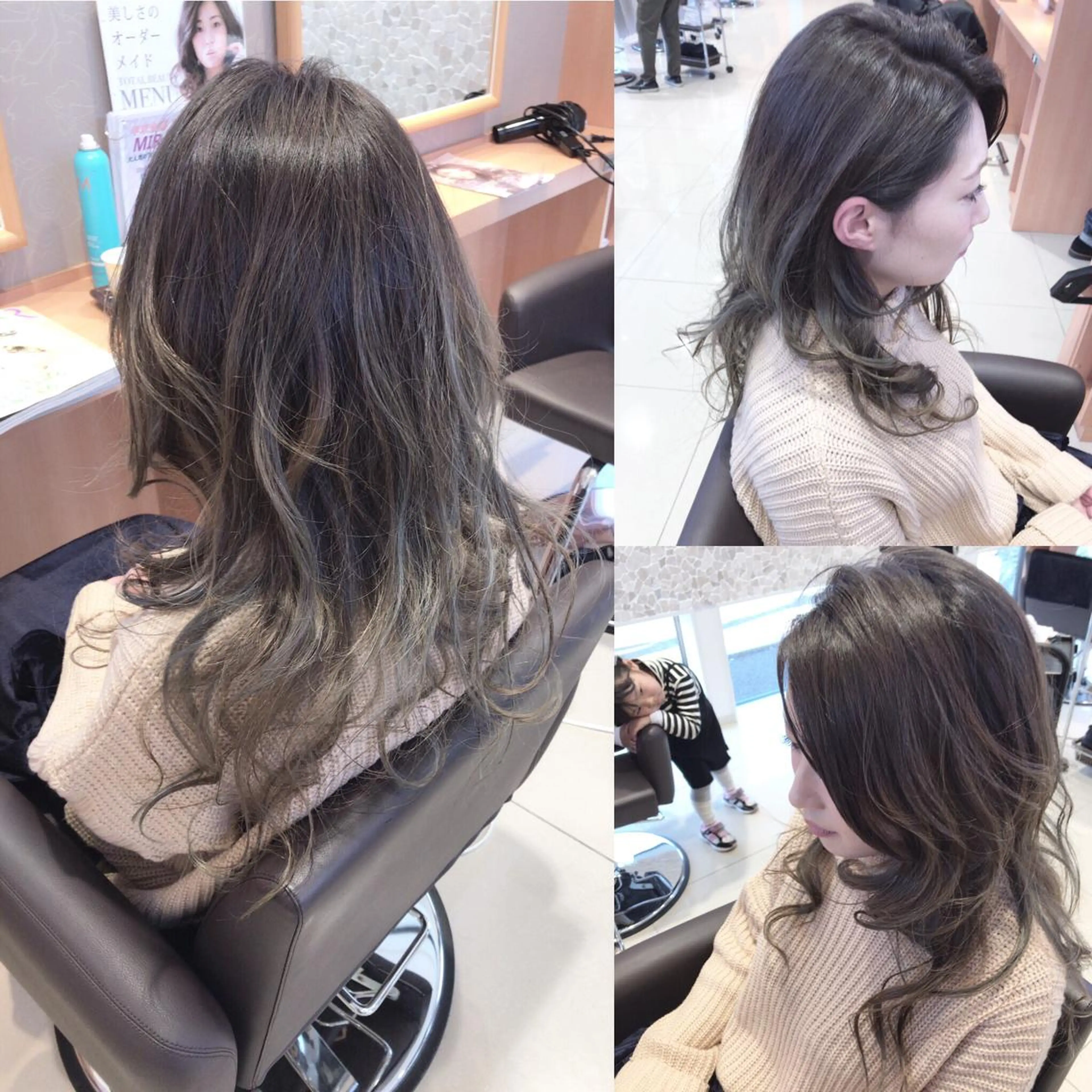 セミロング ロング カラー haku  hair salon所属・レイヤーカット匠 イソザキノリユキのヘアスタイル